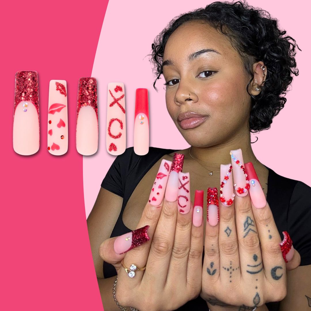 @Armoni_Hance x Lovful Creator Collab Valentine's Day Edition Be Mine Handmade Nails H368