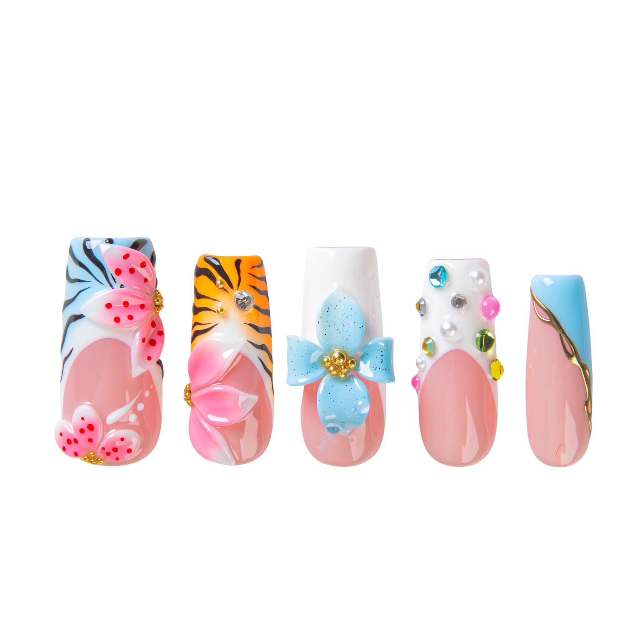 Pastel Garden Handmade Nails H768