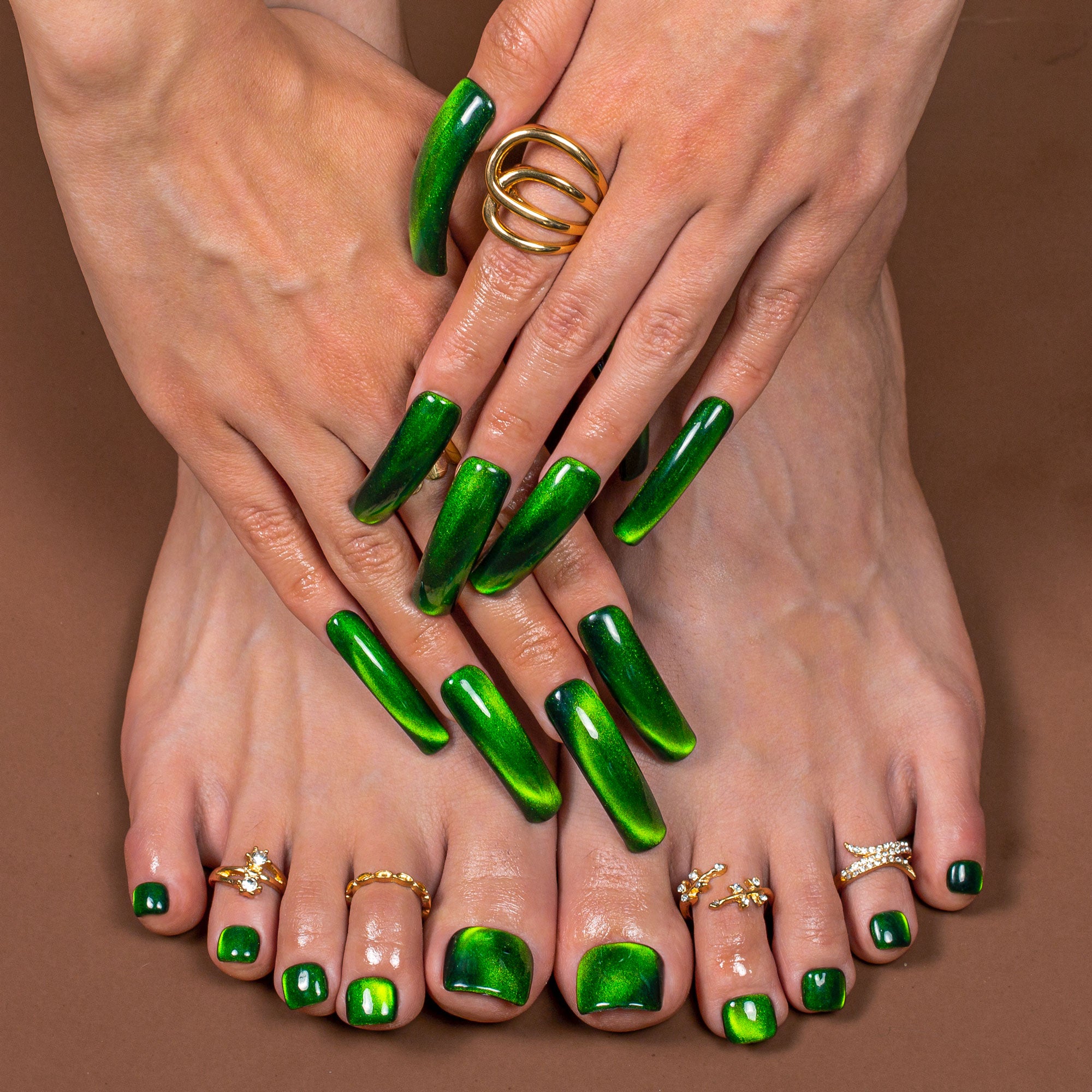 Poison Ivy Combo Set Handmade Nails H518+T518