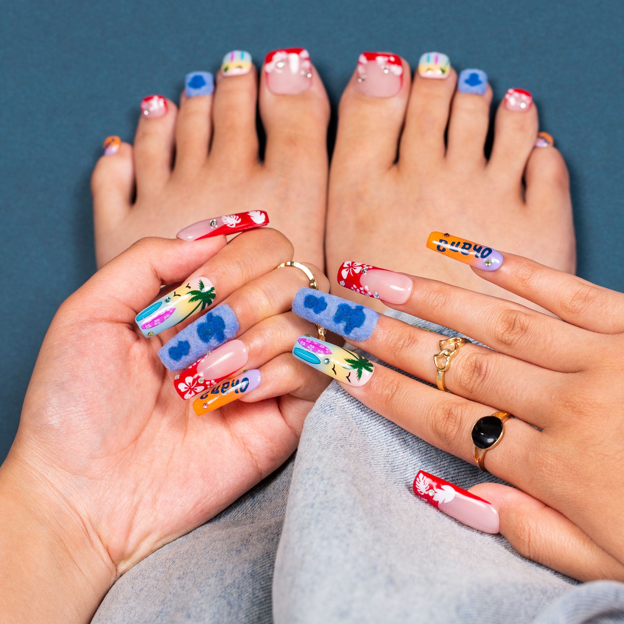 Ohana Combo Set Handmade Nails H583+T583