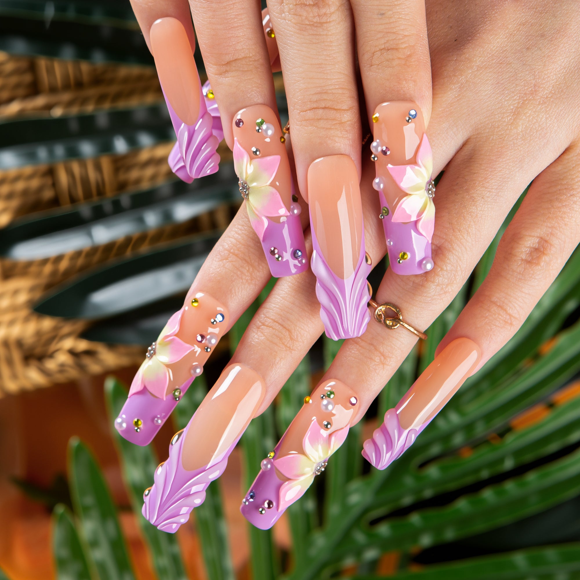 Lilac Lies & Alibis Handmade Nails H634