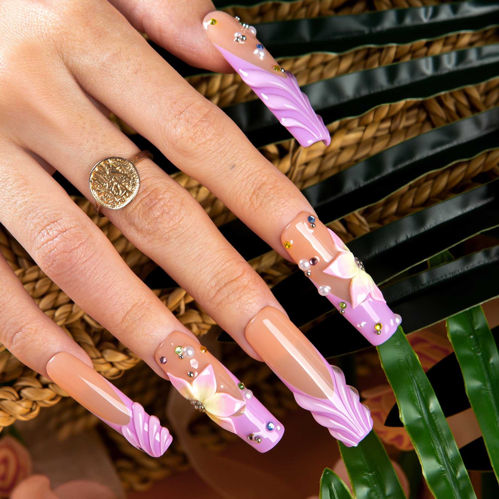 Lilac Lies & Alibis Handmade Nails H634