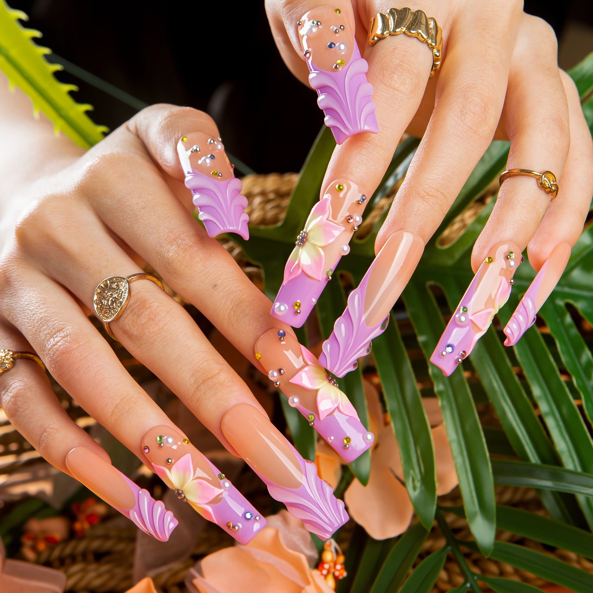 Lilac Lies & Alibis Handmade Nails H634