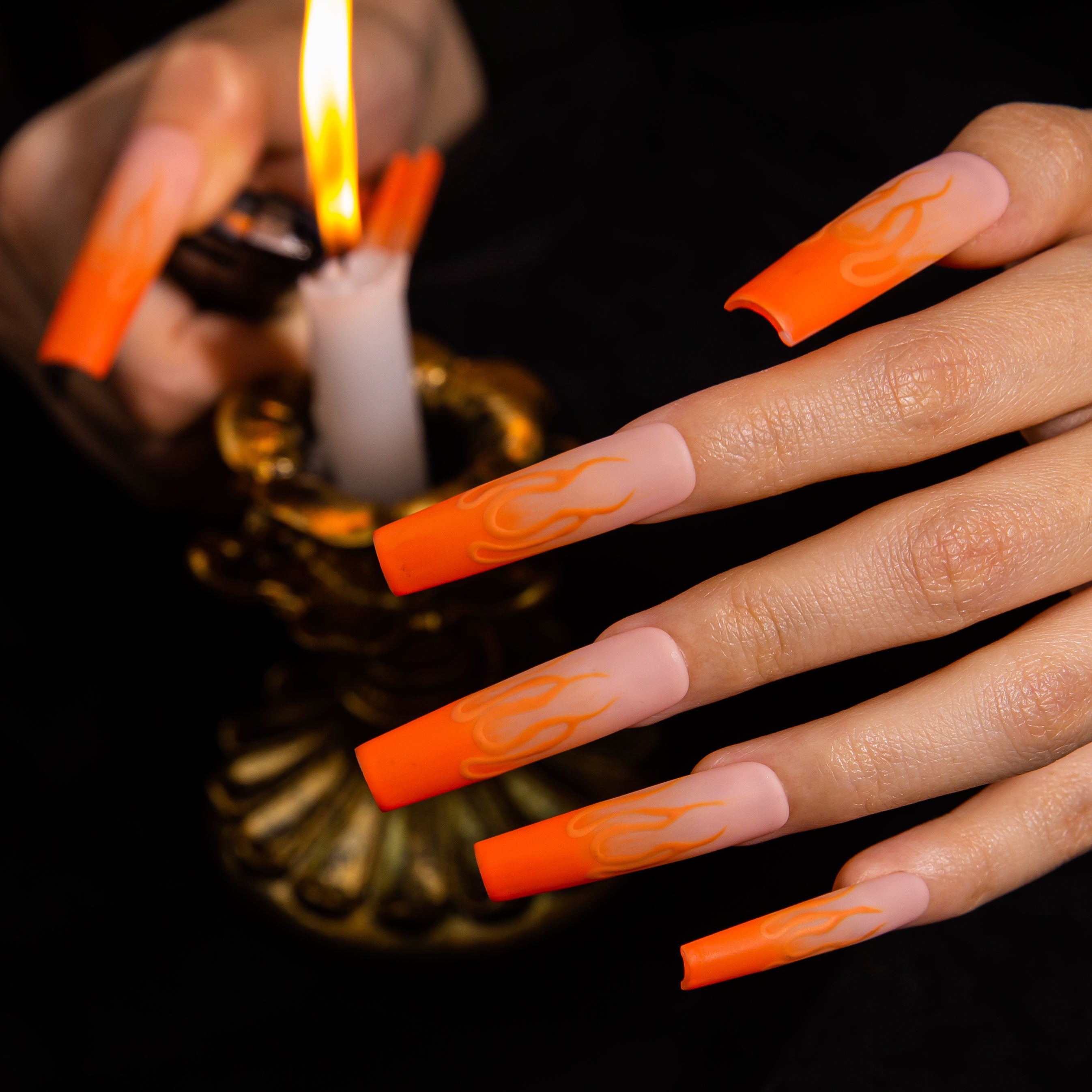 Burning Desire Handmade Nails H444