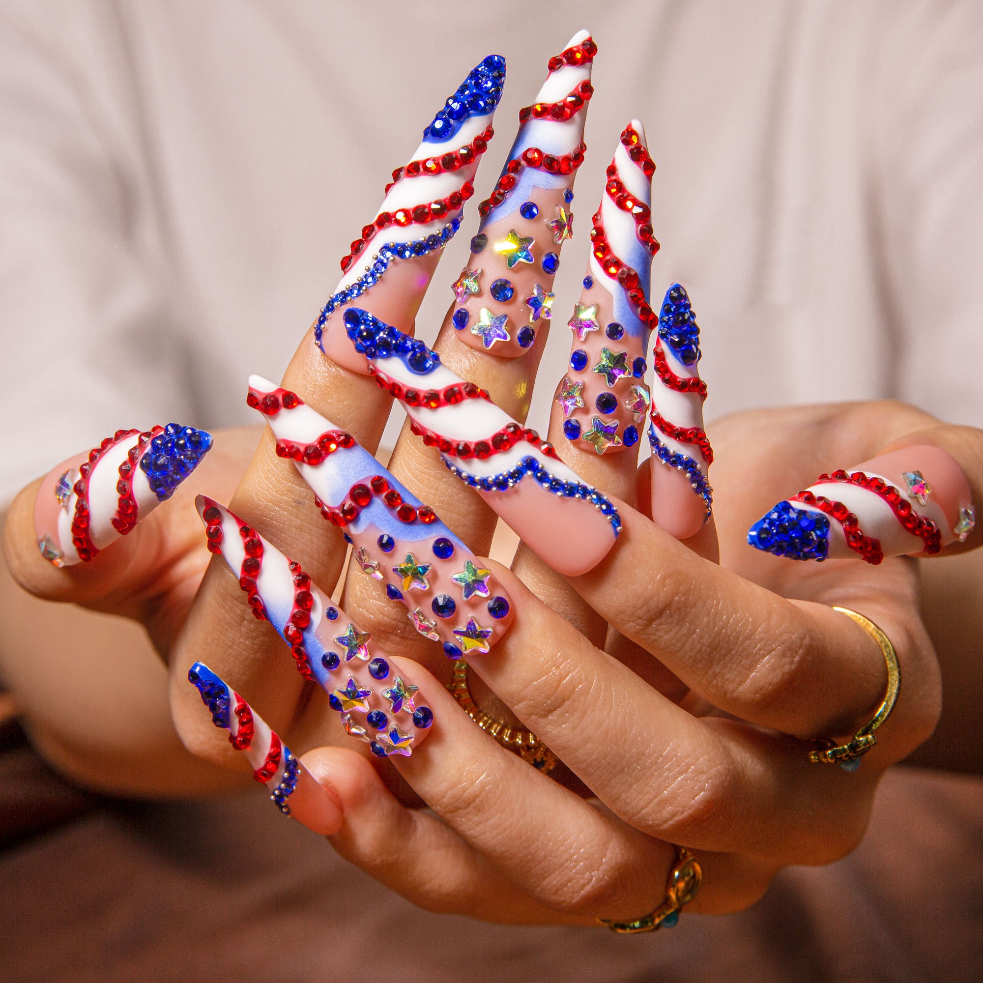 Drippin’ in Freedom Handmade Nails H601