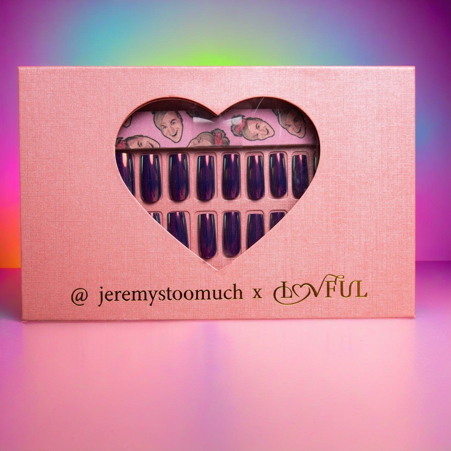 @jeremystoomuch x Lovful Creator Collab Series Metallic Moxy Handmade Nails 28pcs M101