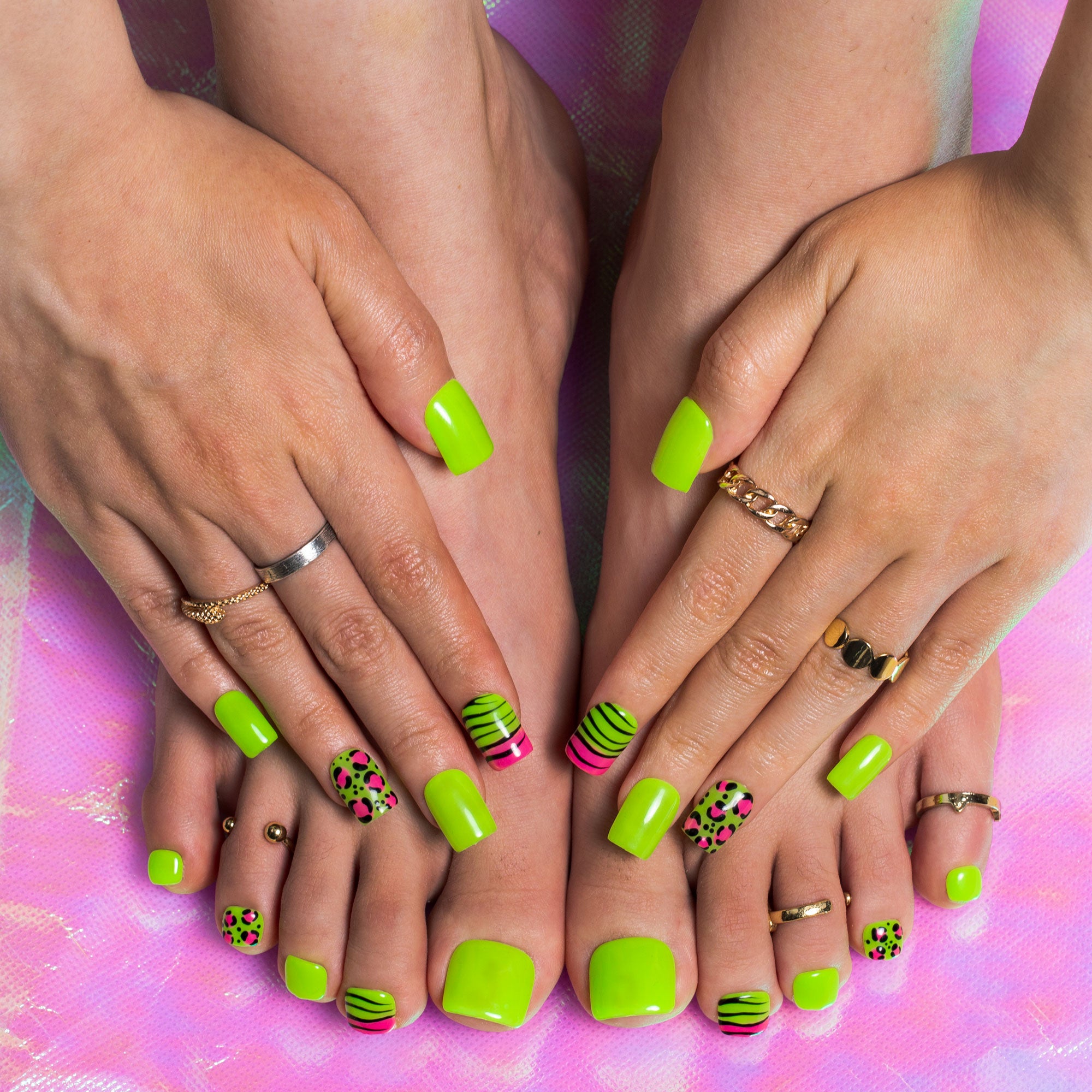 Party Girl Combo Set Handmade Nails H514+T514