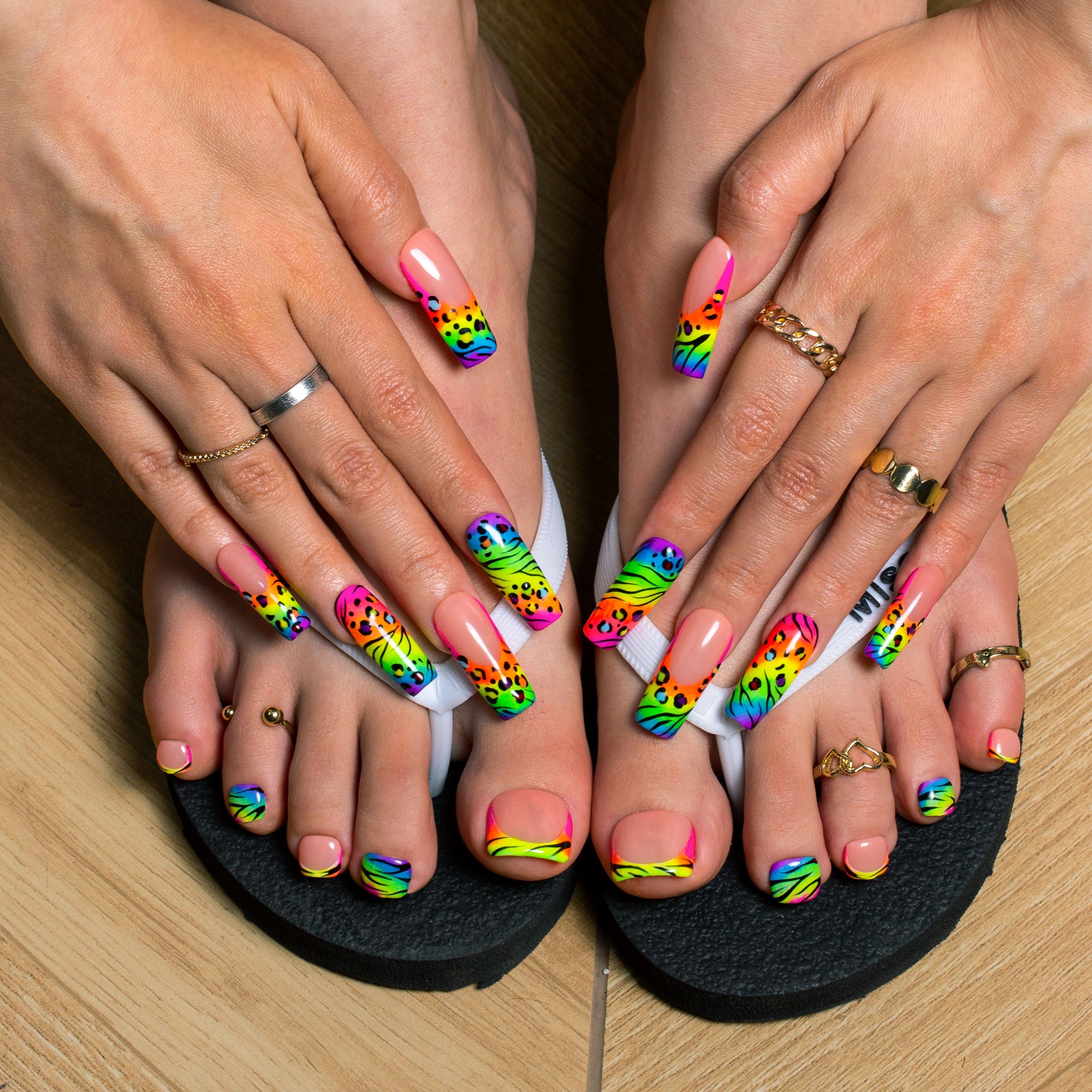 Retro Queen Combo Set Handmade Nails H515+T515