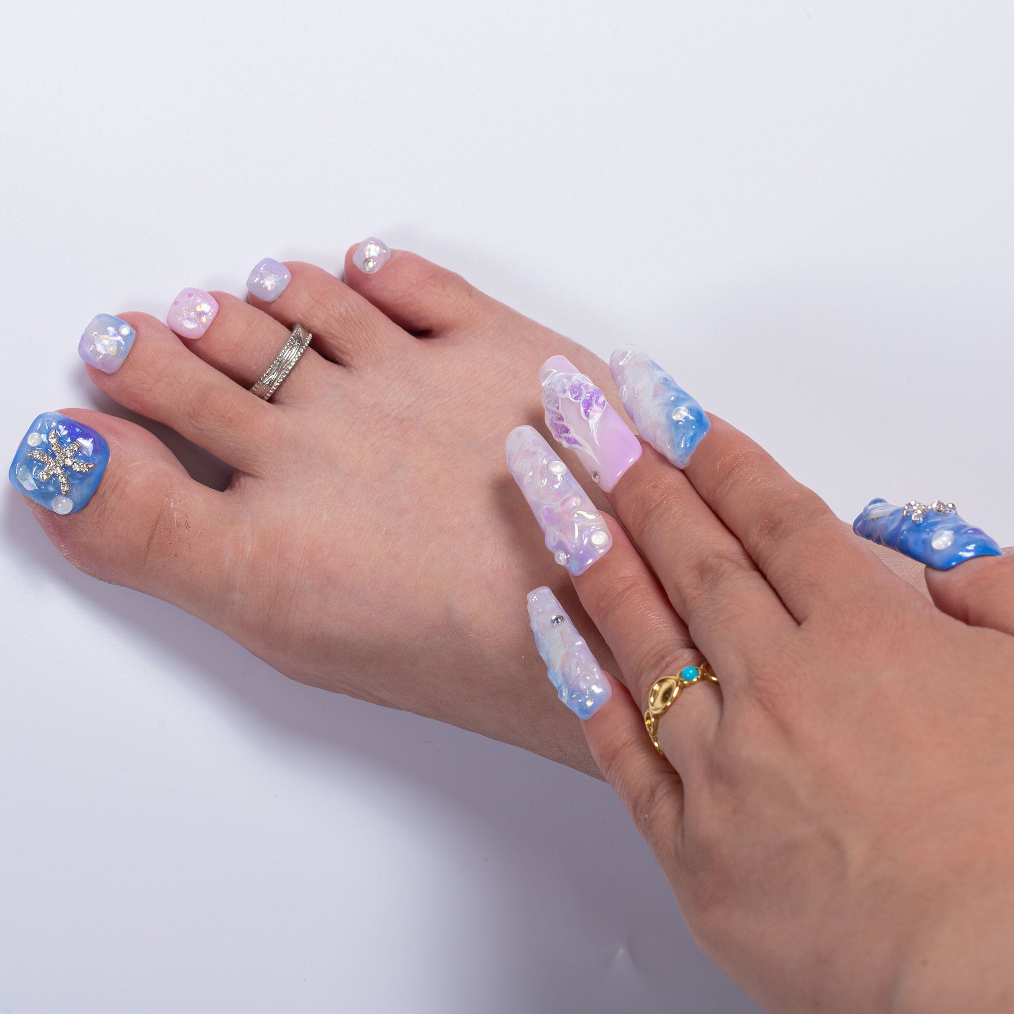 Piscis Moonrise Combo Set Handmade Nails H592+T592