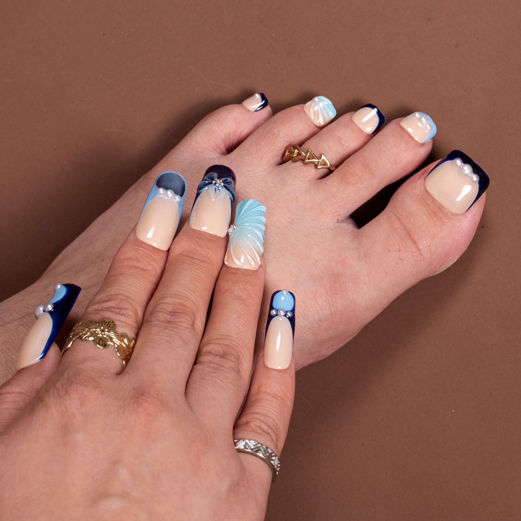 Bora Bora Glow Combo Set Handmade Nails H548+T548