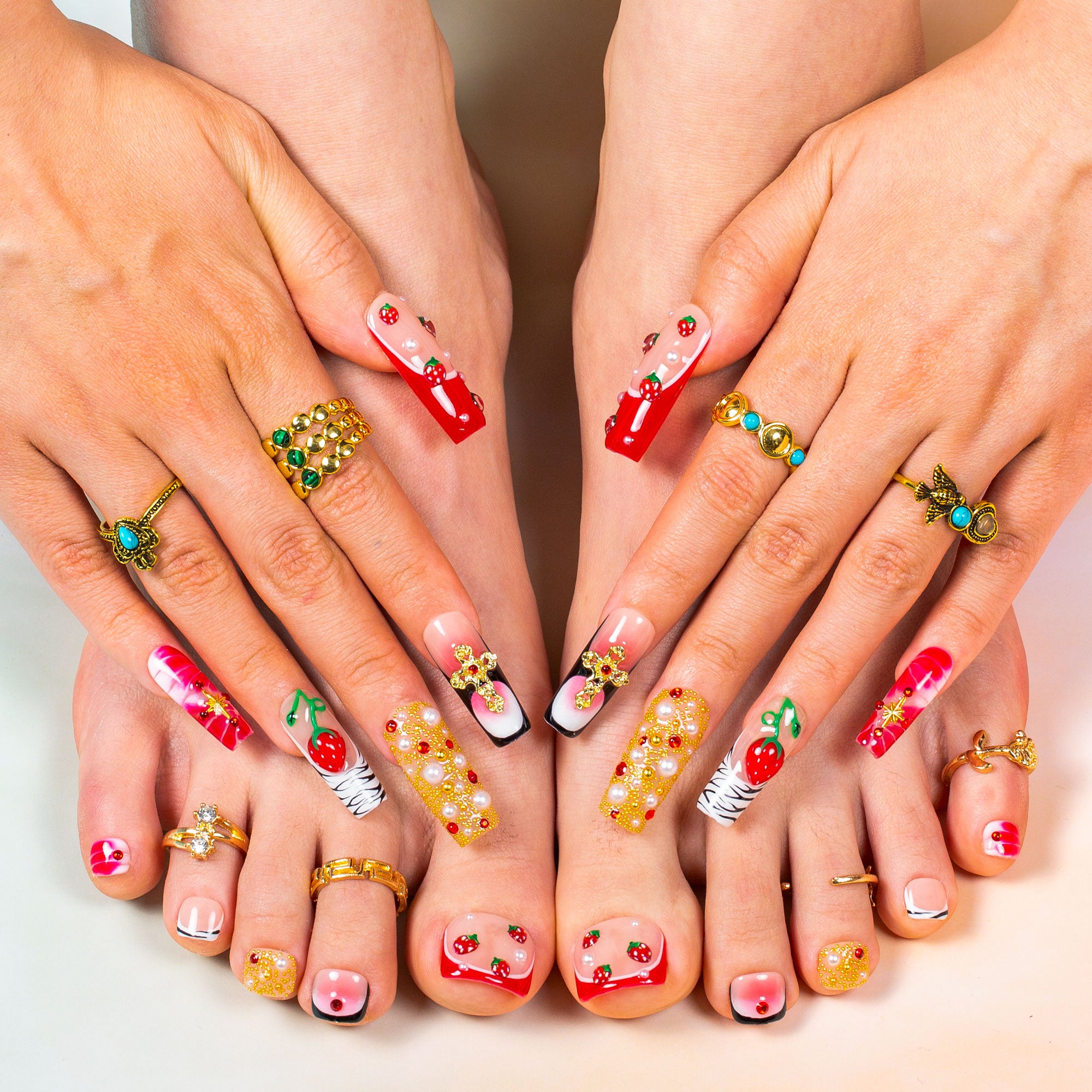 Eversweet Glitz Combo Set Handmade Nails H469+T469
