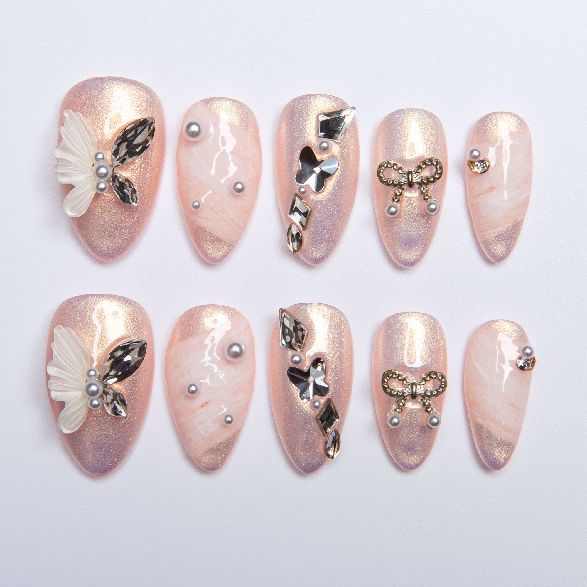 Sweet Swing Handmade Press on Nails H295