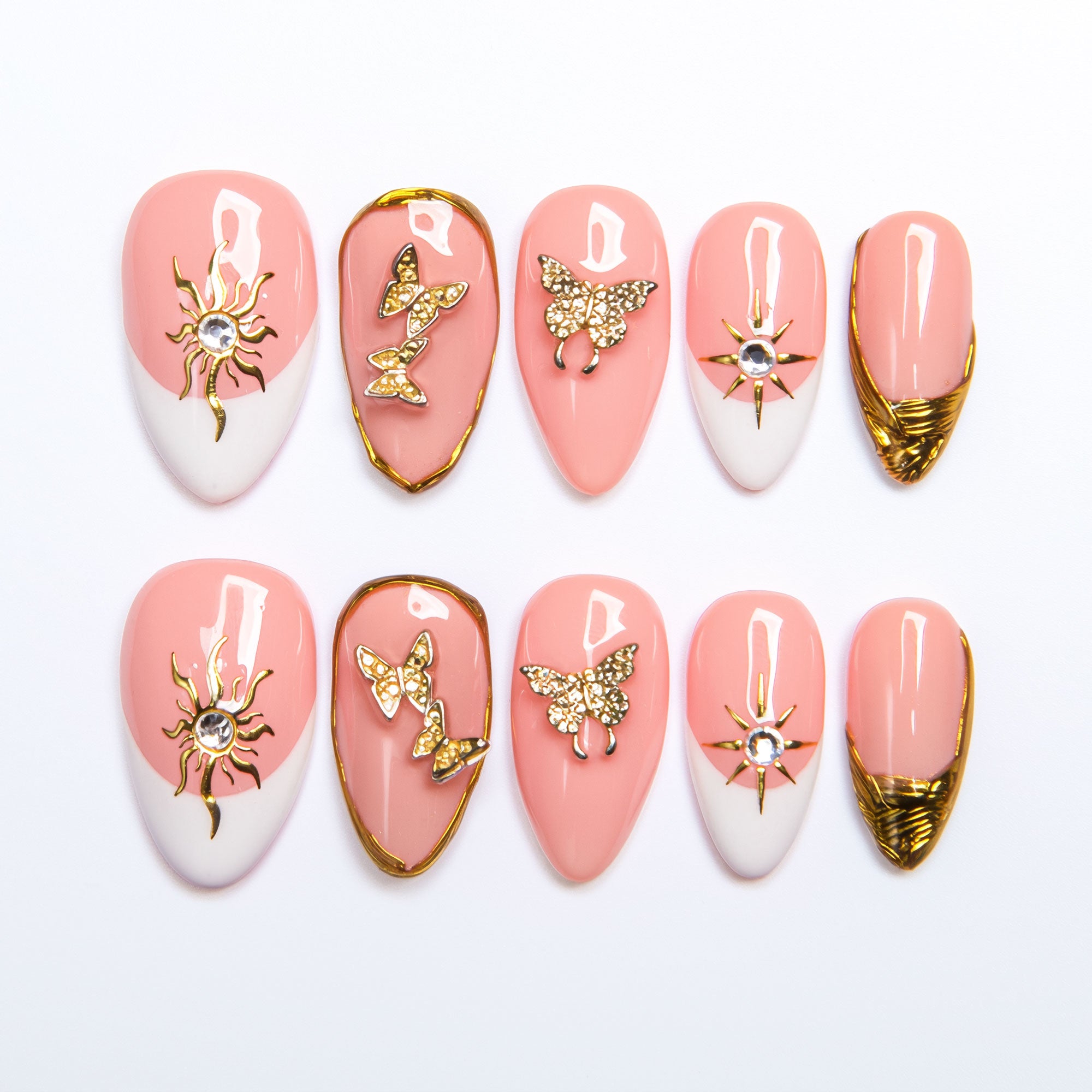 Queen's Gambit Handmade Press on Nails H293