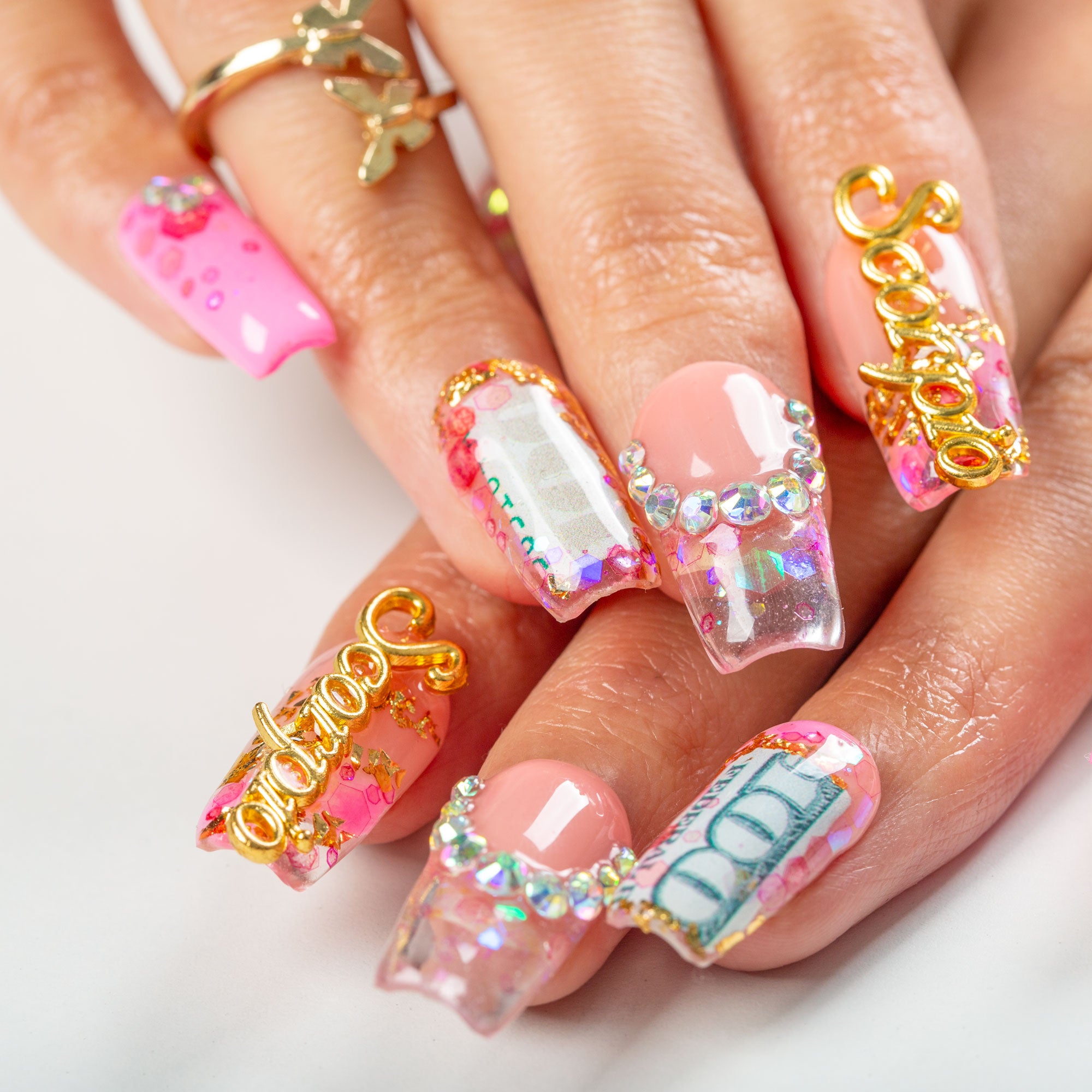 Birthday Queen Handmade Nails H509