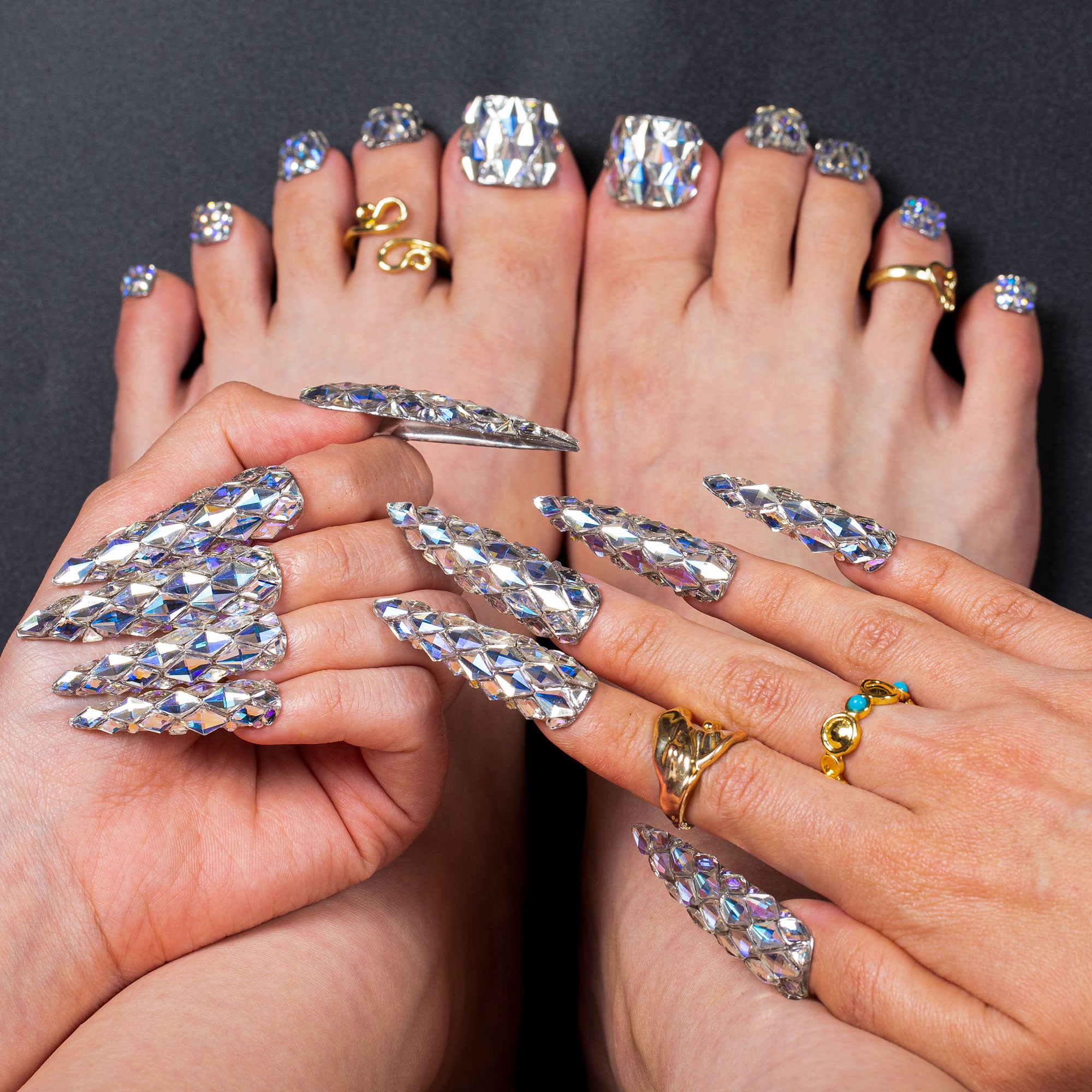 Crystal Vision Combo Set Handmade Nails H482+T482