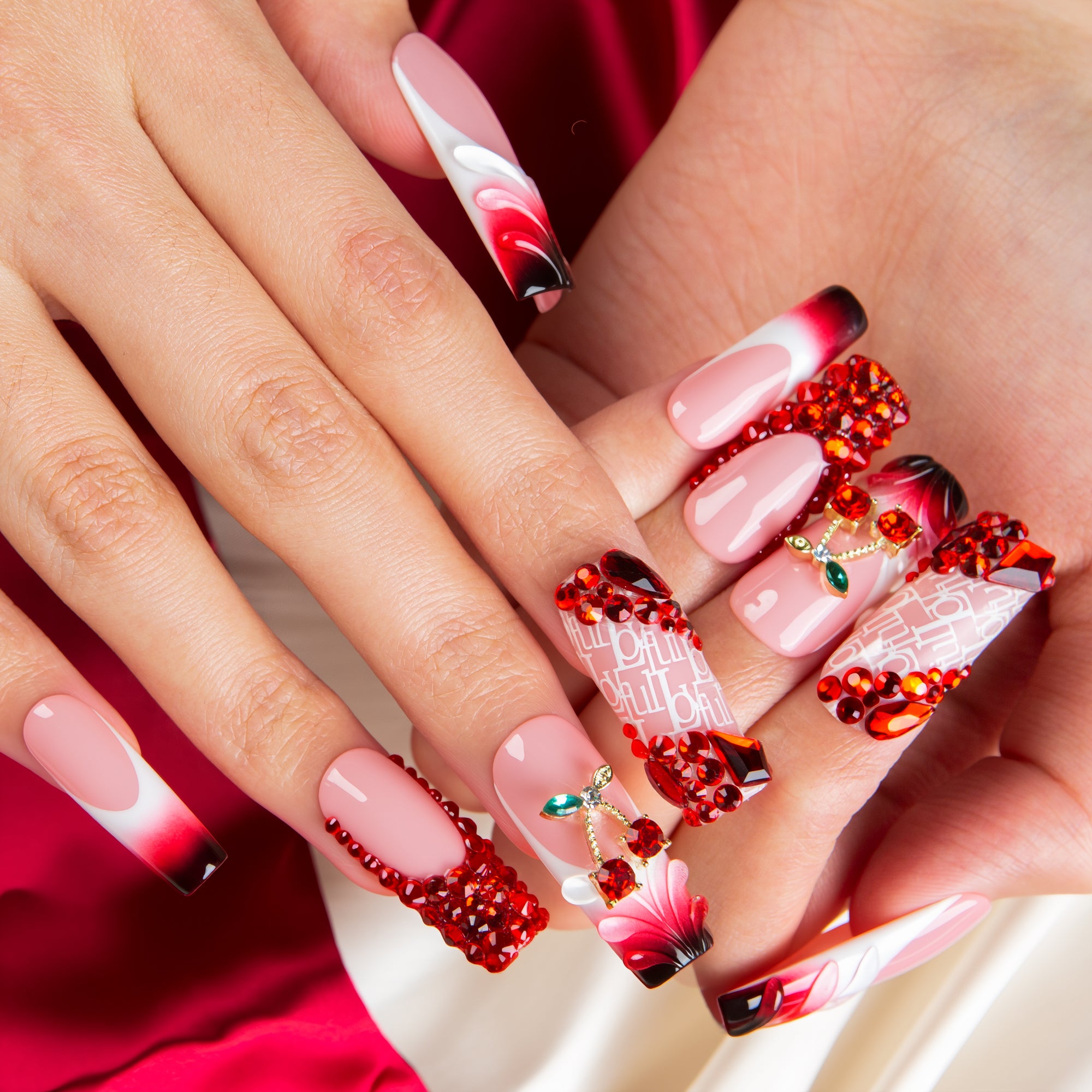 Cherry Obsession Handmade Nails H759