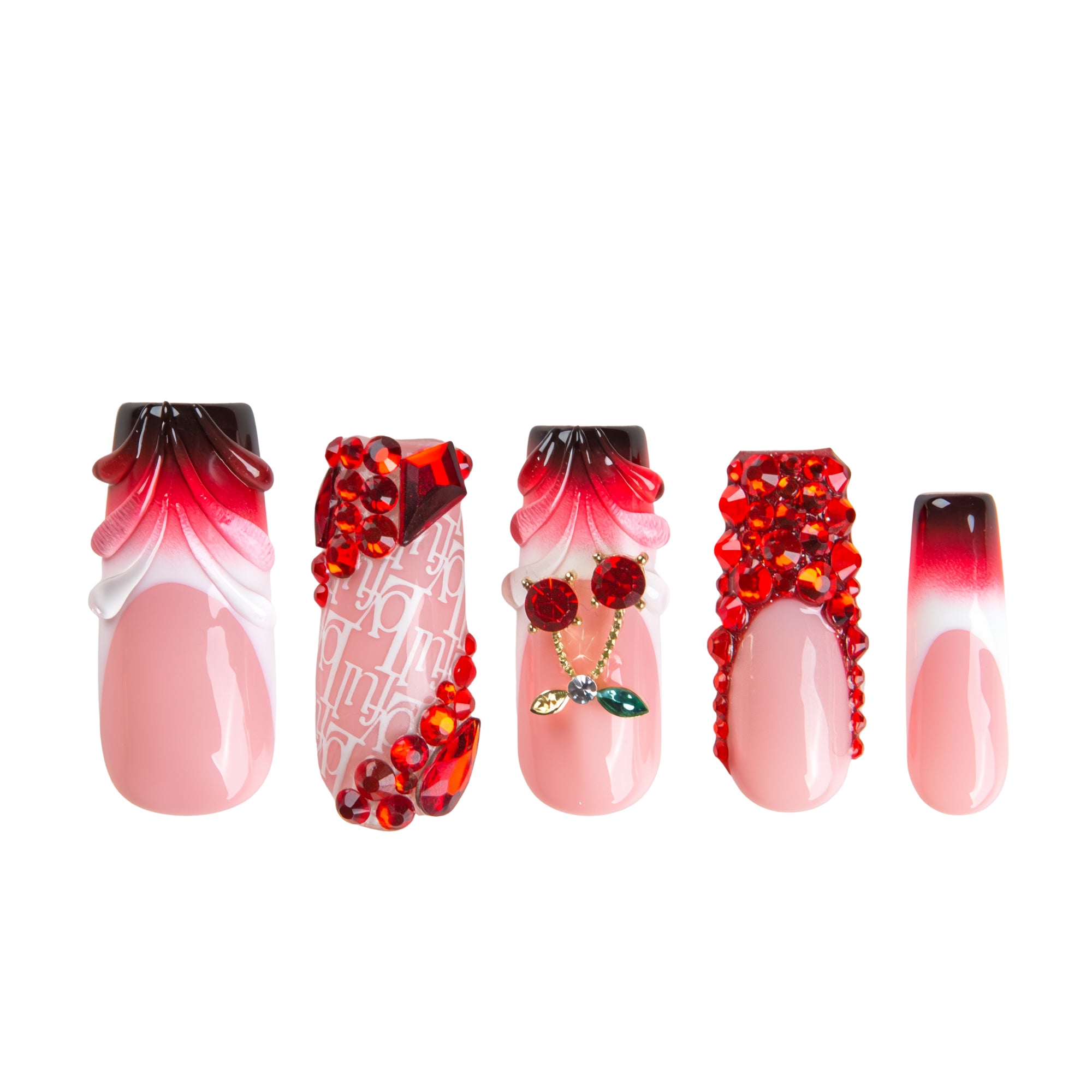 Cherry Obsession Handmade Nails H759