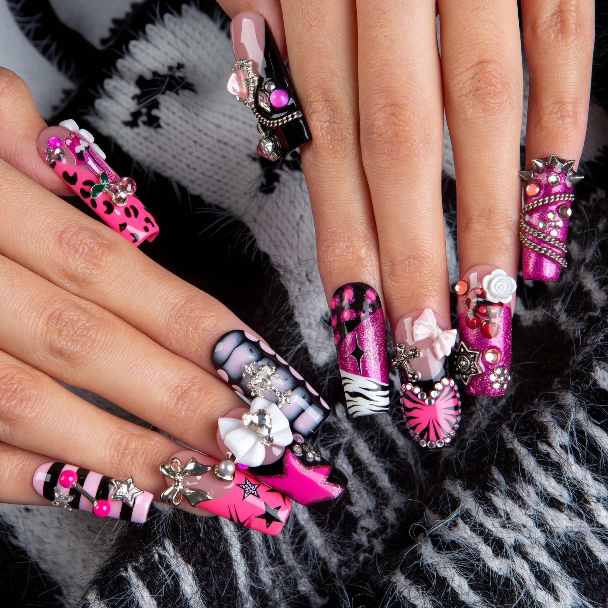 Rebel Barbie Handmade Nails H709