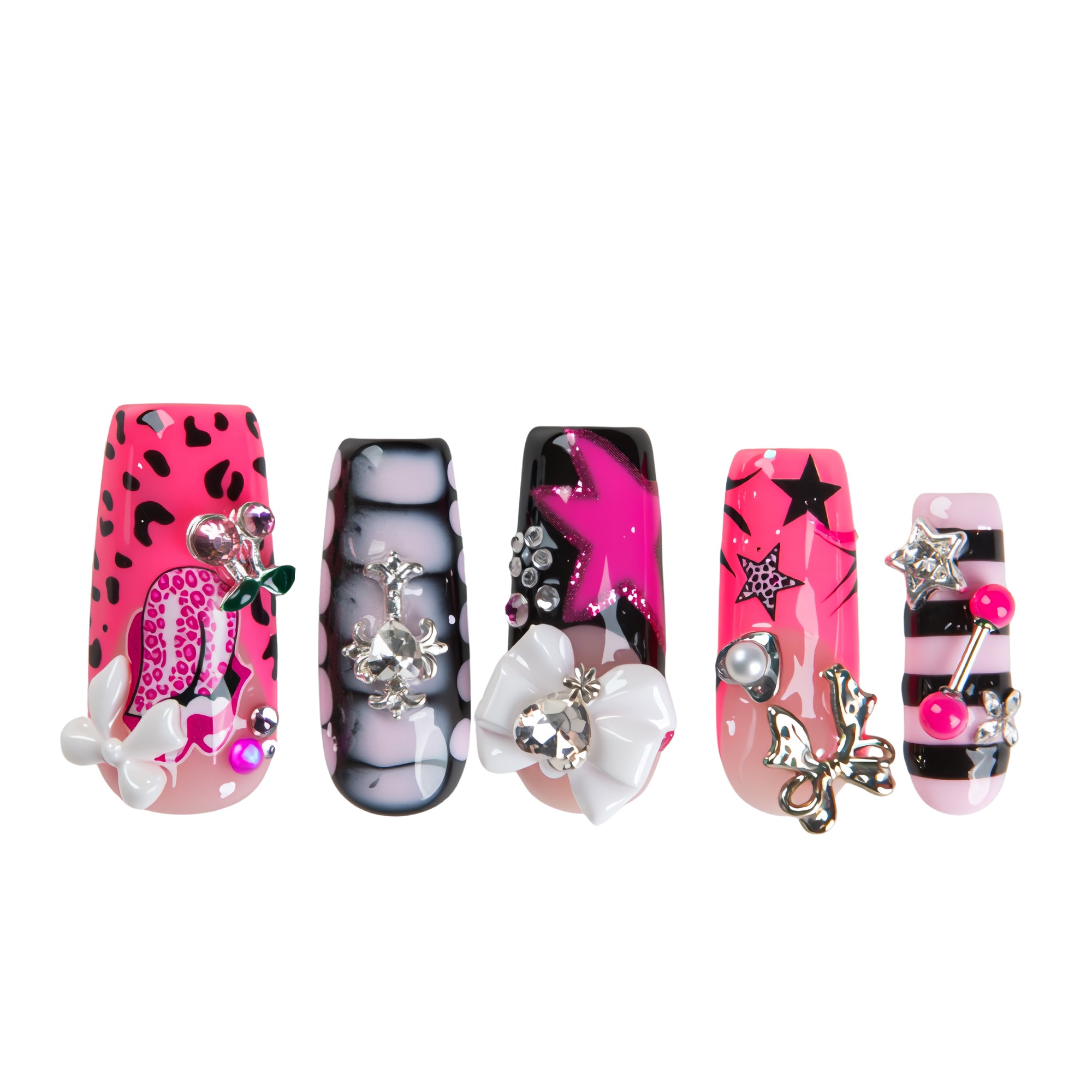 Rebel Barbie Handmade Nails H709