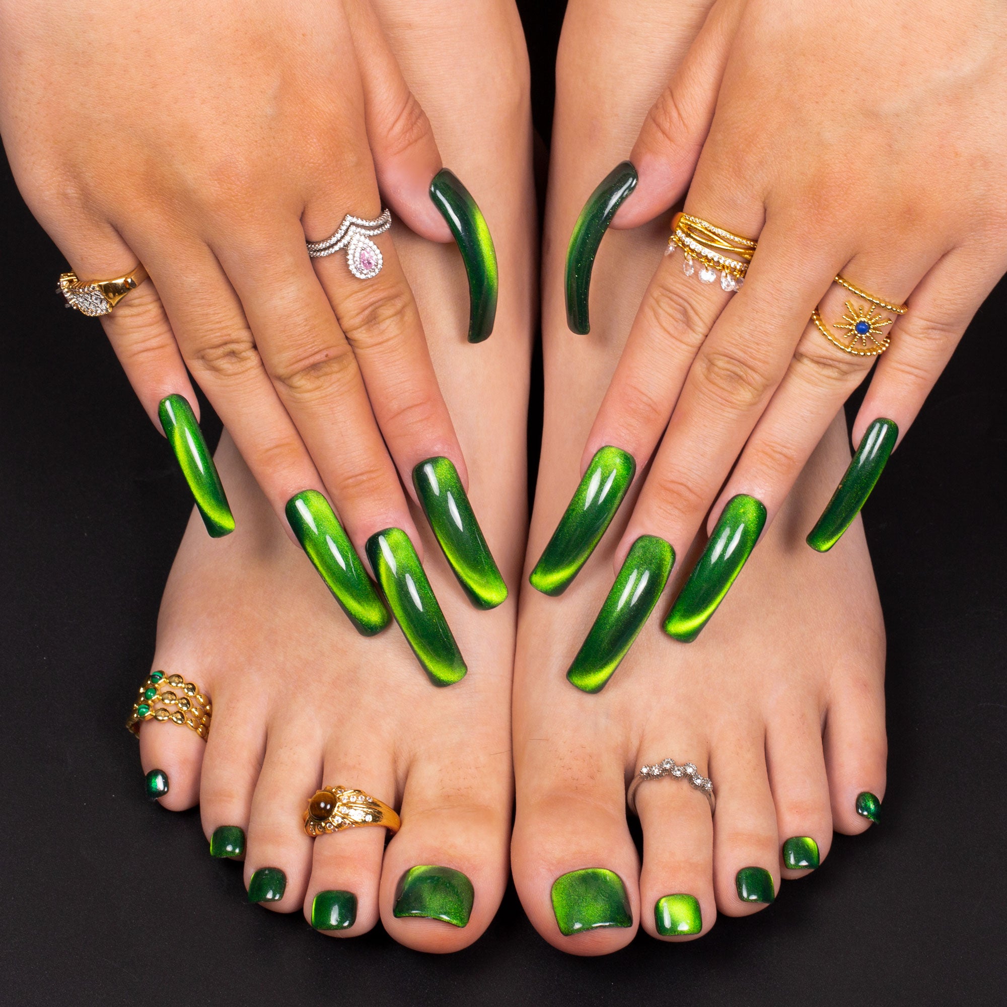 Poison Ivy Combo Set Handmade Nails H518+T518