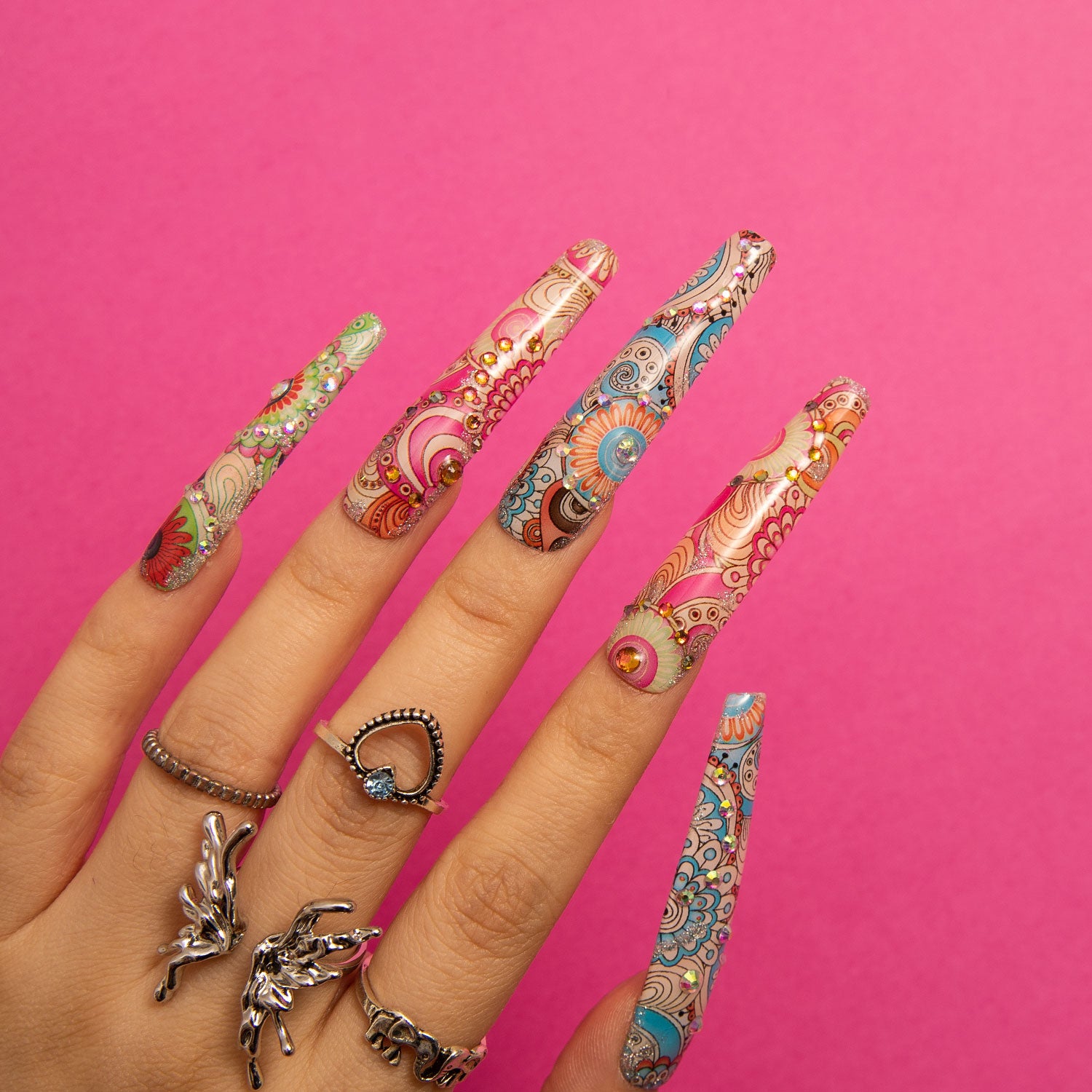 Boho Rhapsody Handmade Coffin Nails H57