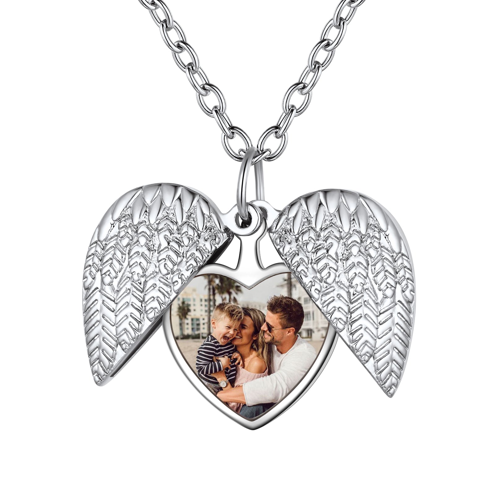 Customized Heart Locket Necklace