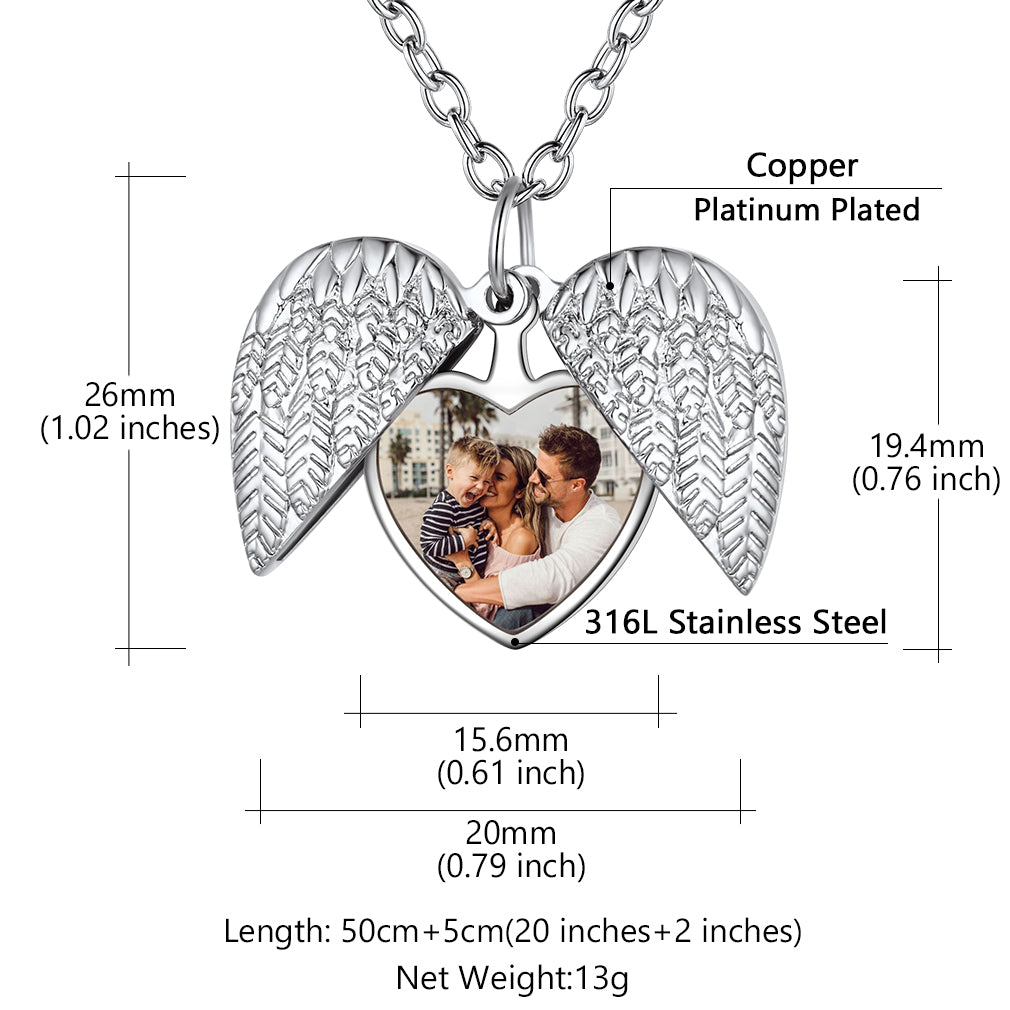 Customized Heart Locket Necklace