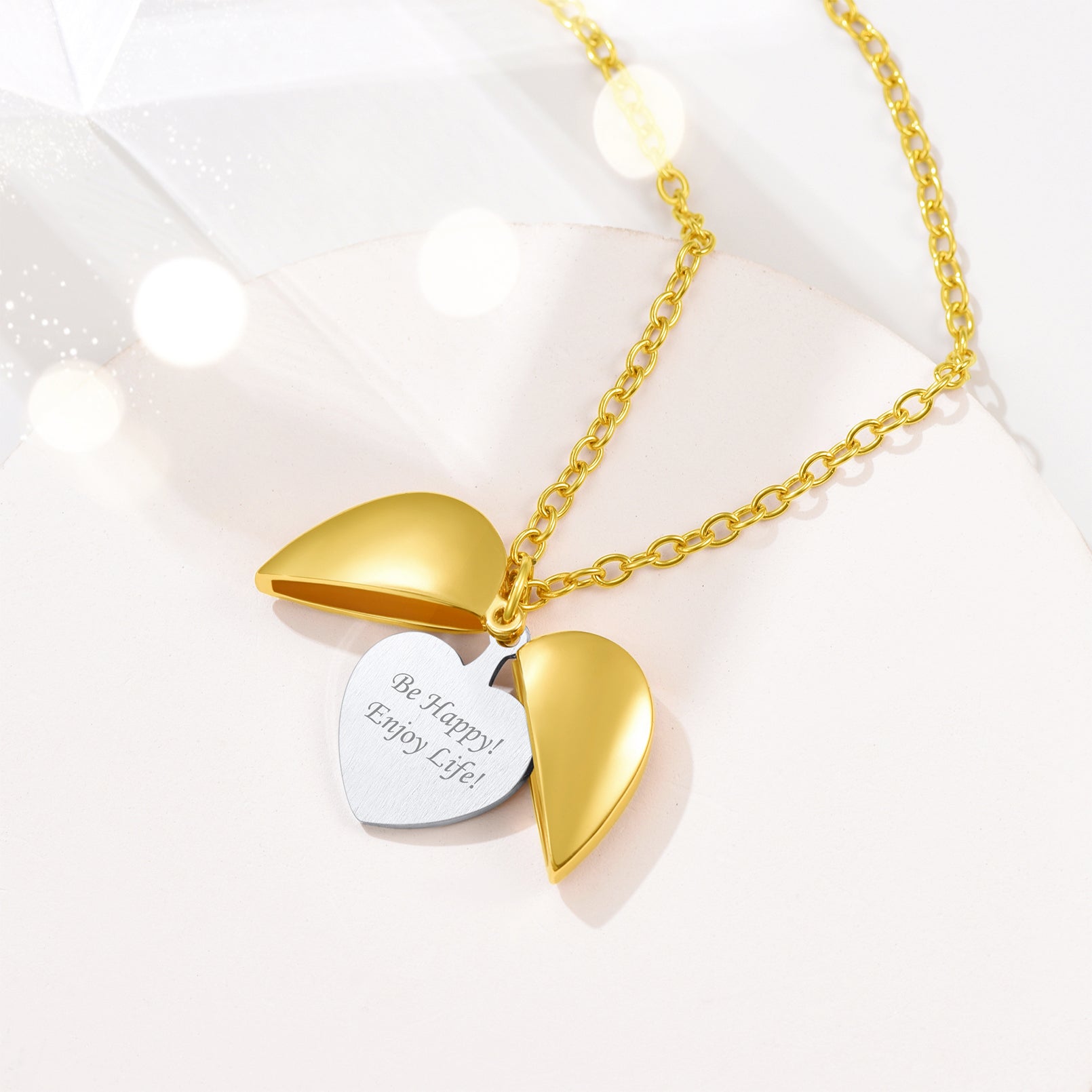 Customized Heart Locket Necklace