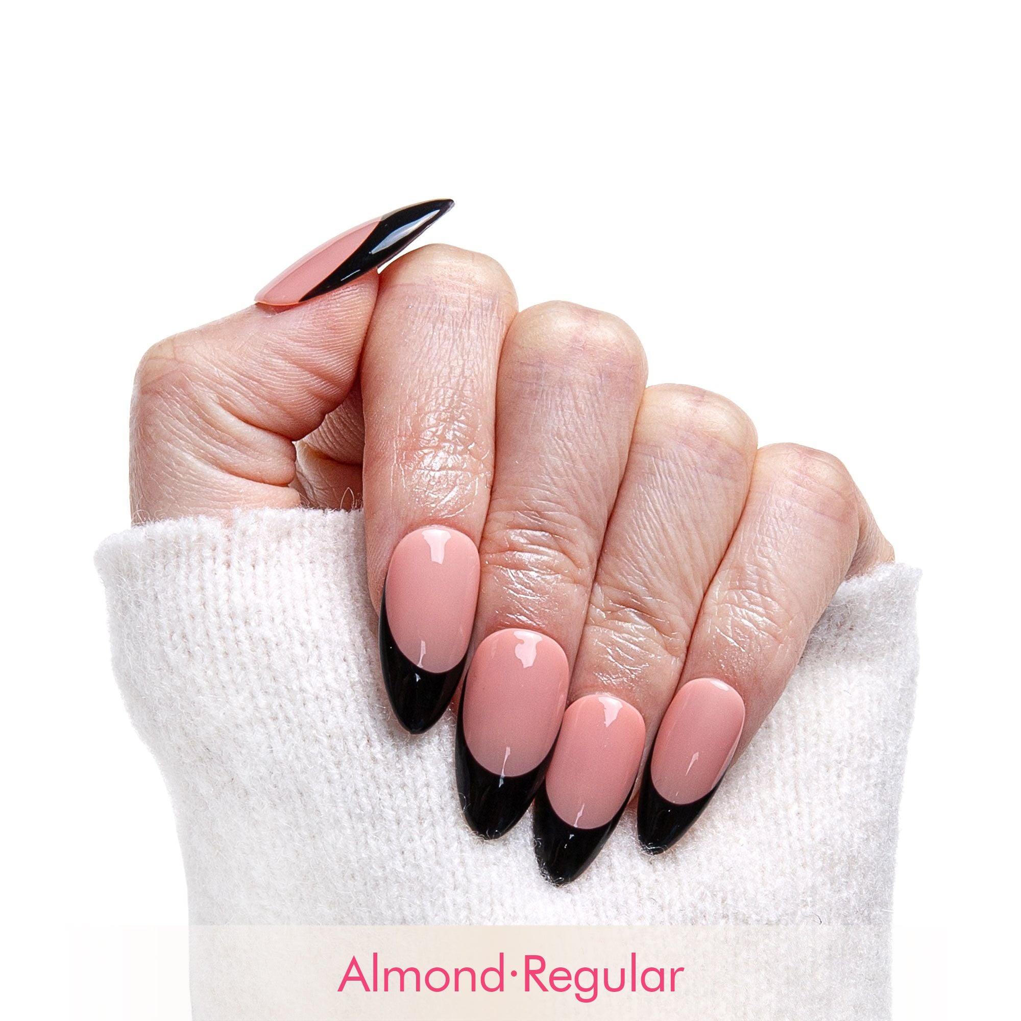 Black tie Affair Handmade Nails F014