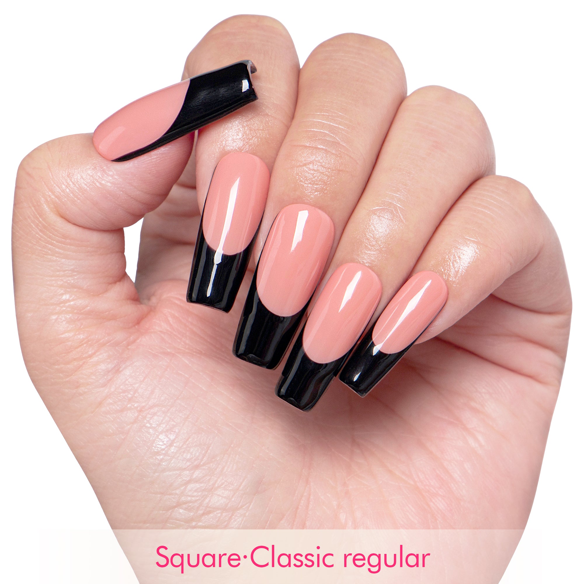 Black tie Affair Handmade Nails F014