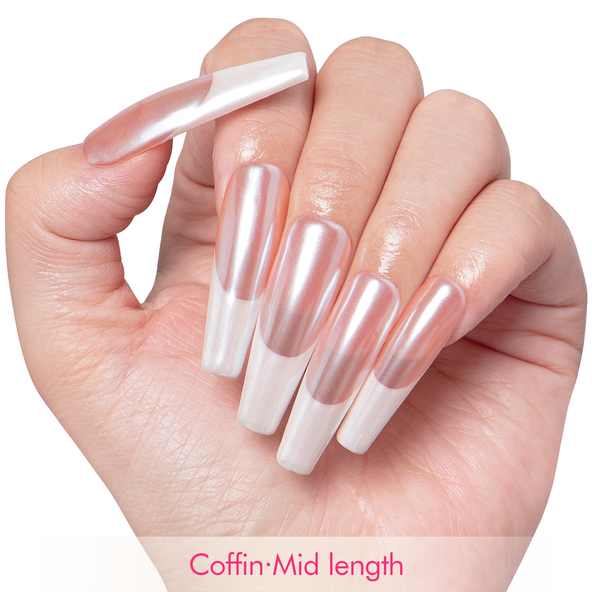 Pearl Princess Handmade Nails F015