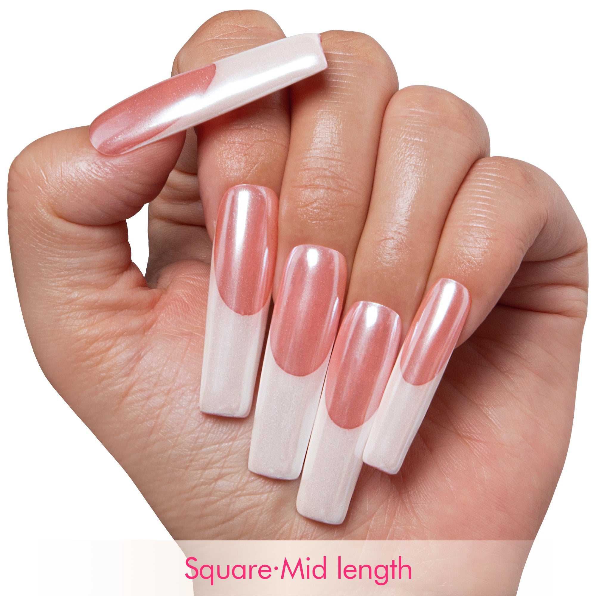 Pearl perfection Handmade Nails F016