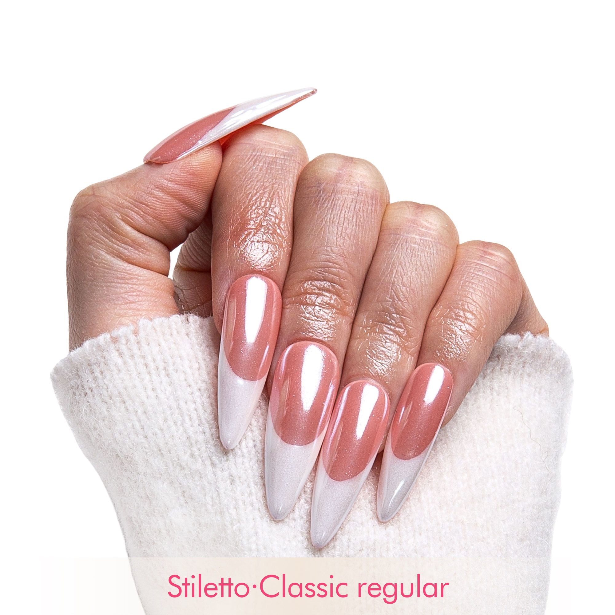 Pearl perfection Handmade Nails F016
