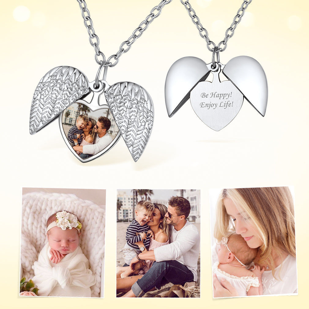 Customized Heart Locket Necklace