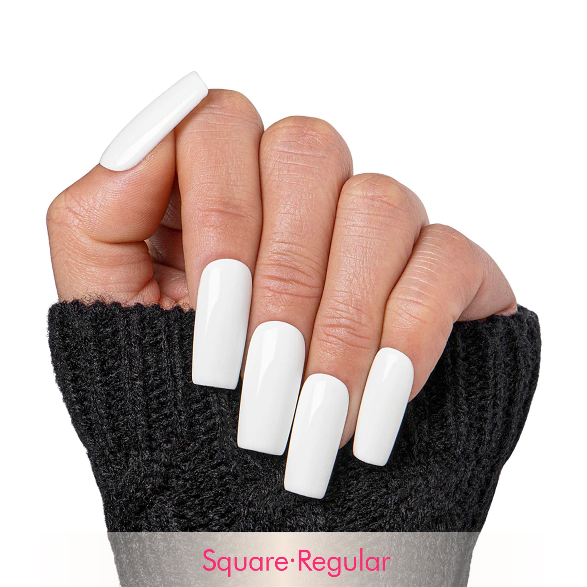 Snow White Handmade Nails H10