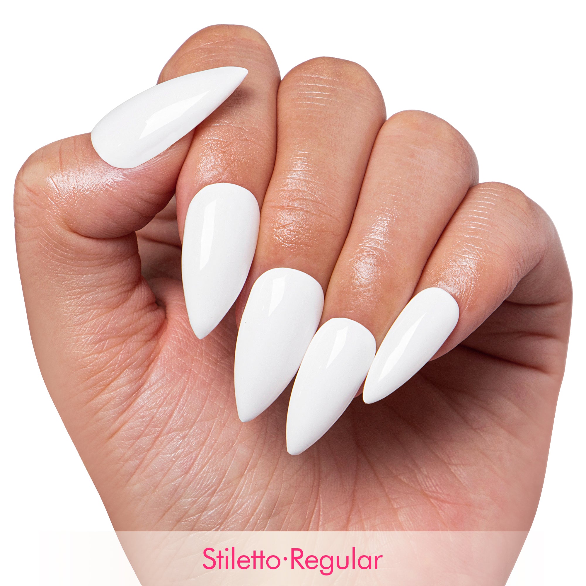 Snow White Handmade Nails H10