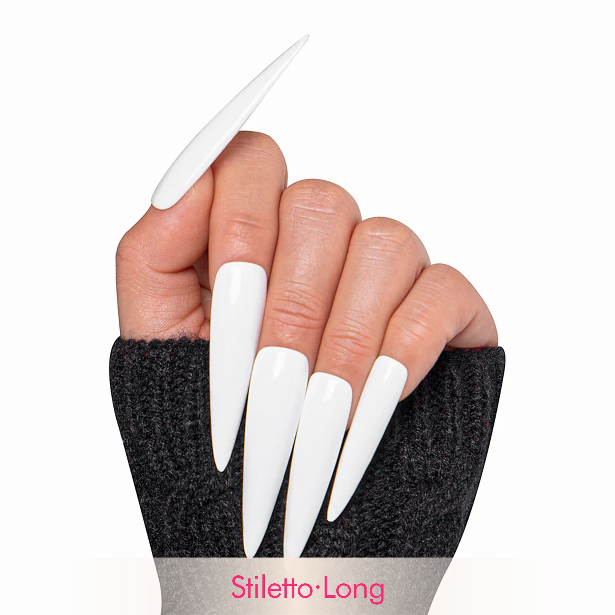 Snow White Handmade Nails H10