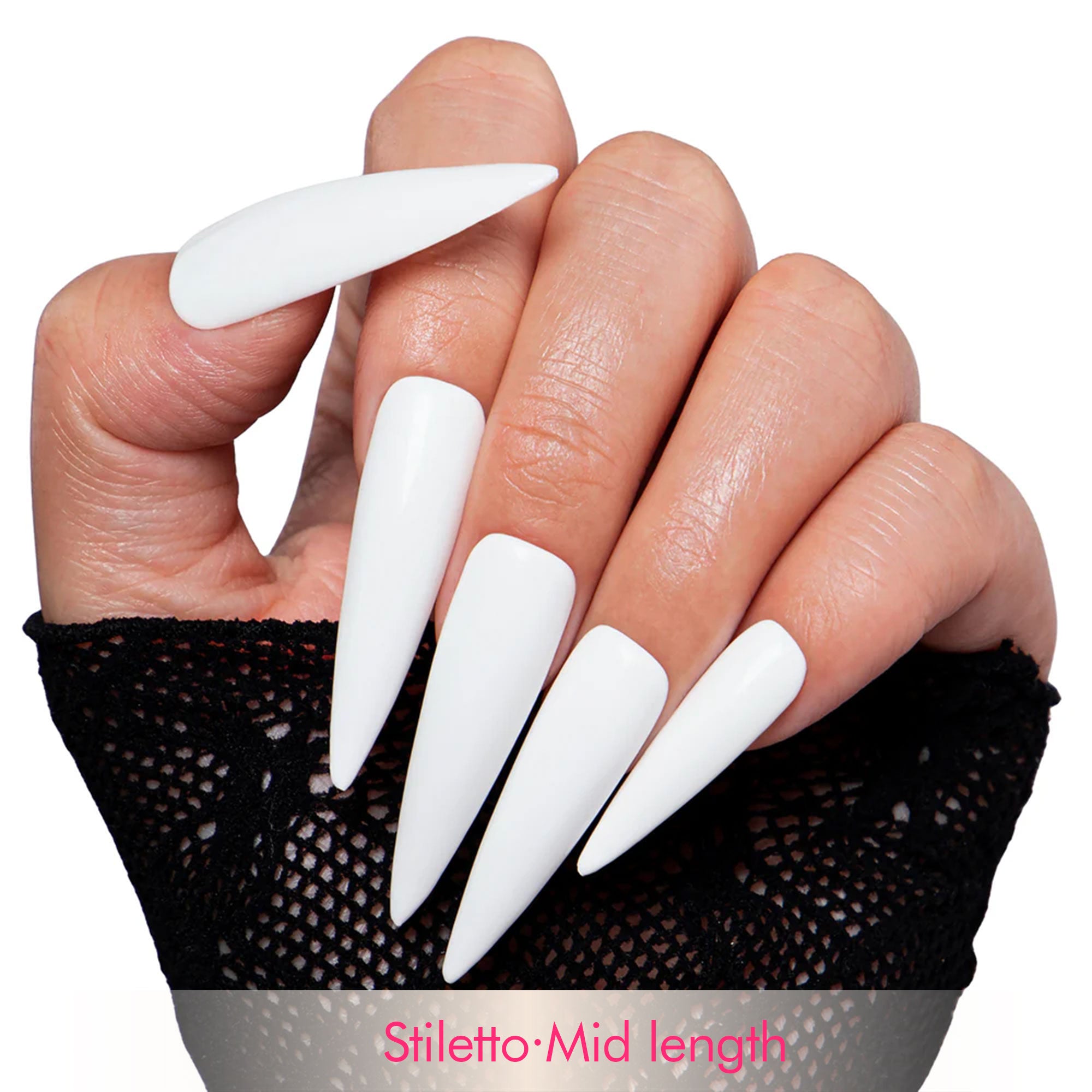 Snow White Handmade Nails H10