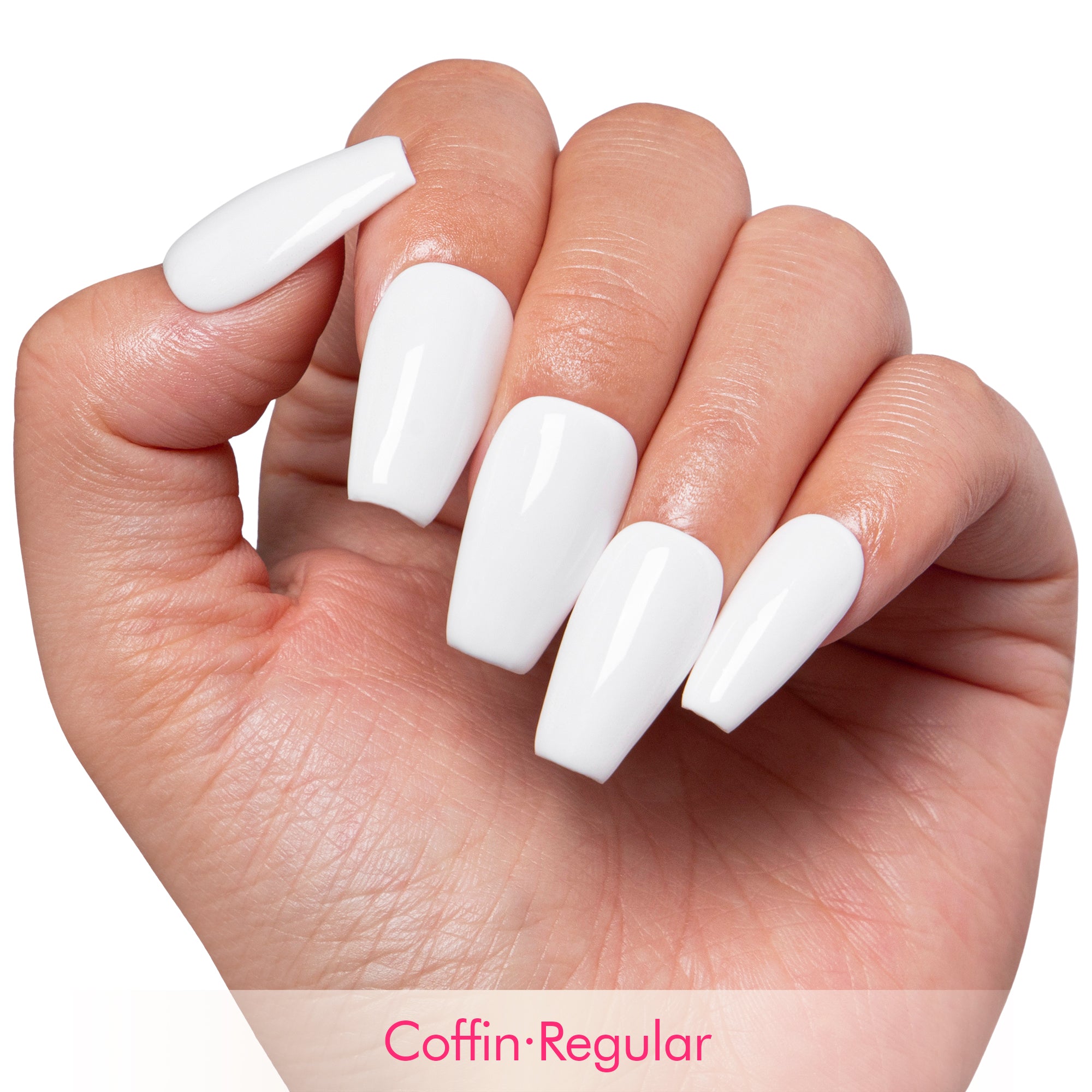 Snow White Handmade Nails H10