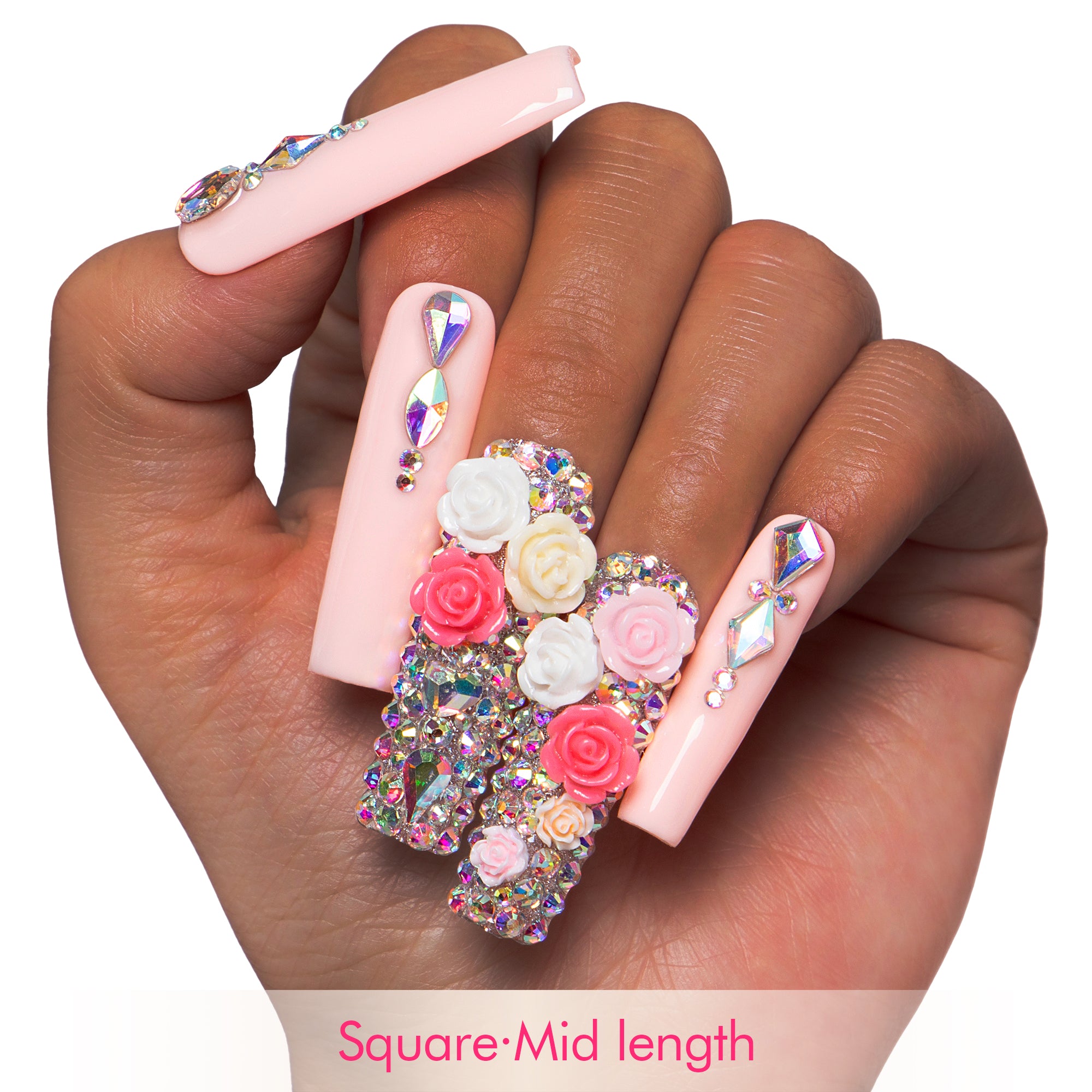 Rose Garden Handmade Nails H107
