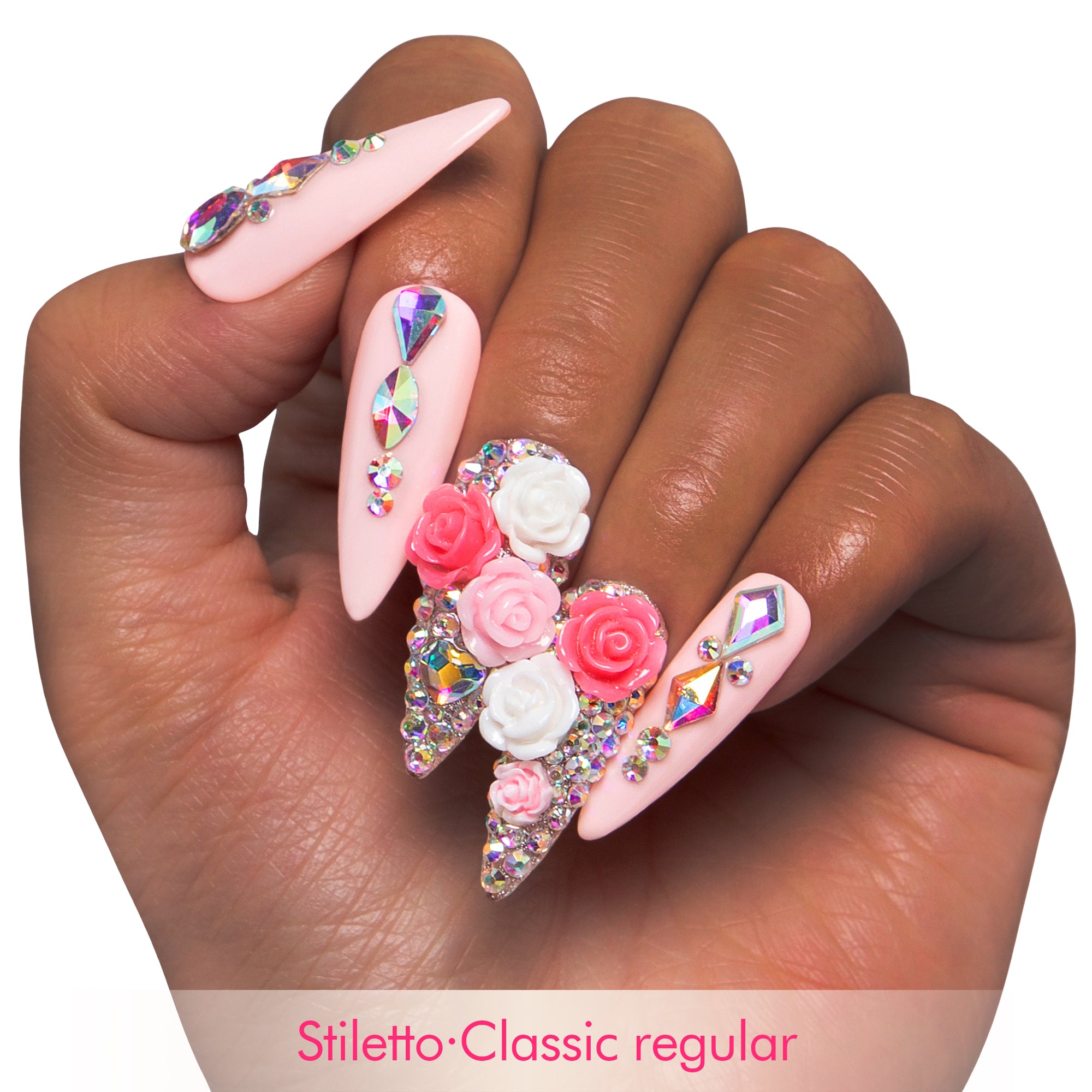 Rose Garden Handmade Nails H107