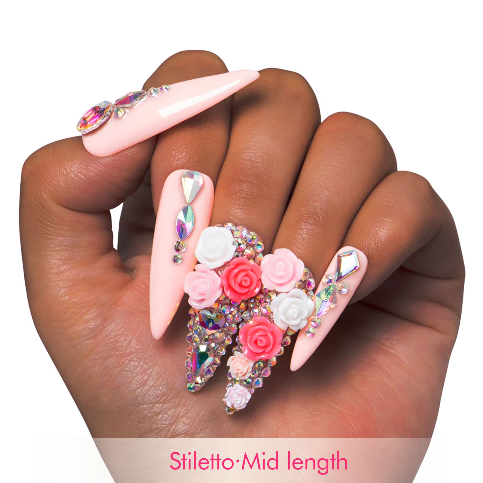 Rose Garden Handmade Nails H107