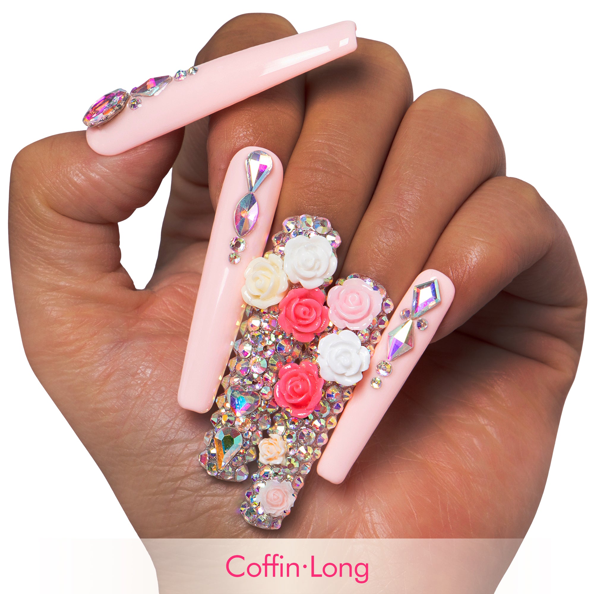 Rose Garden Handmade Nails H107