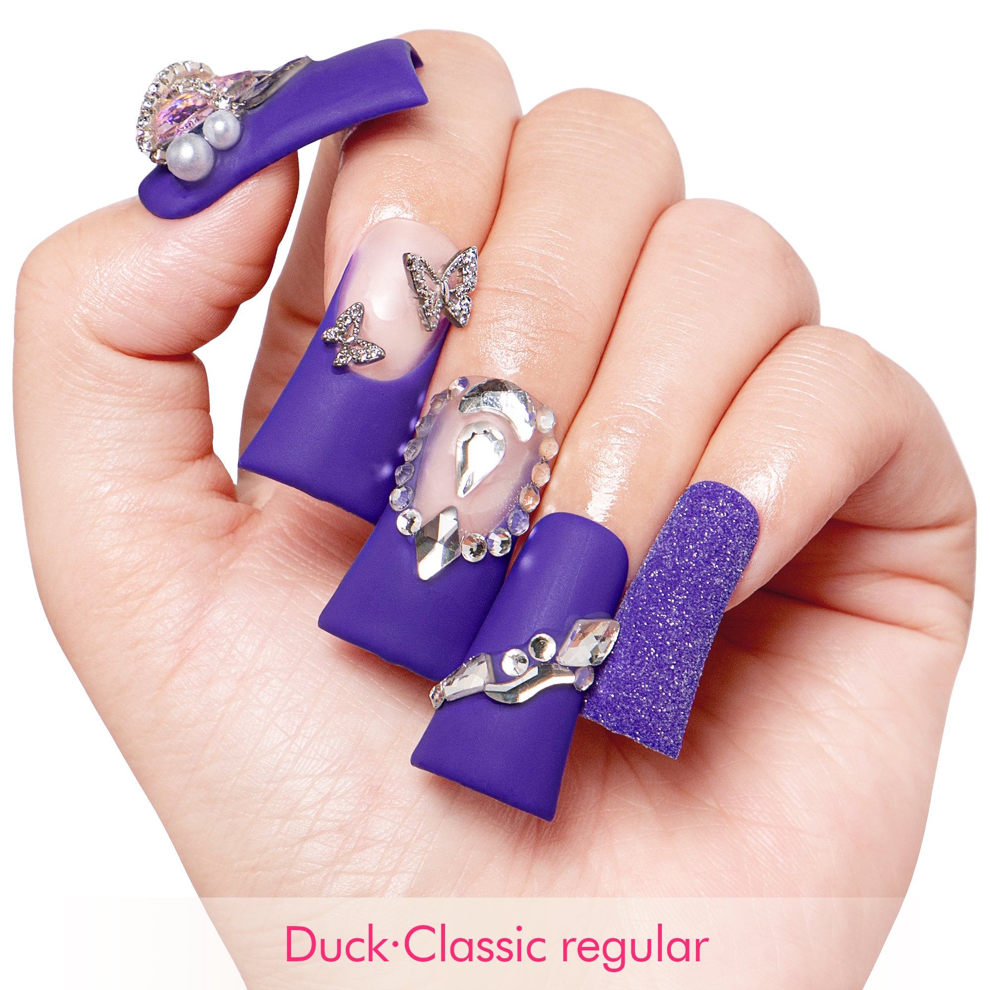 Mystique Veil Purple Handmade Nails H108