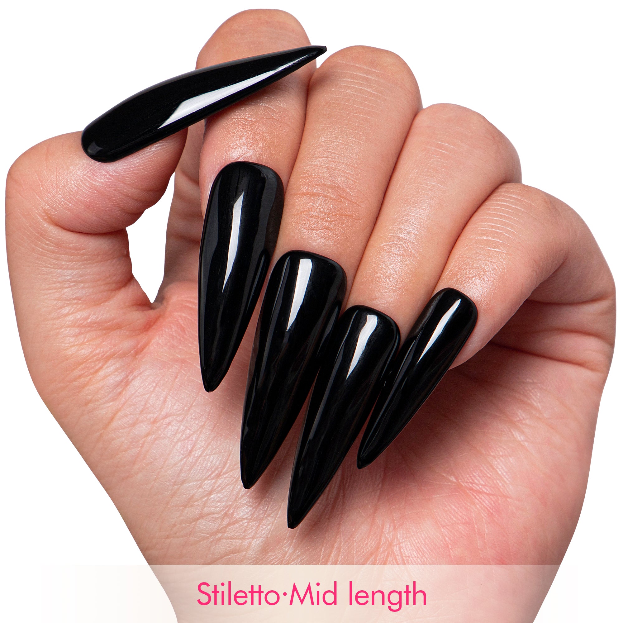 Dark Angel Pure Color Handmade Nails H11