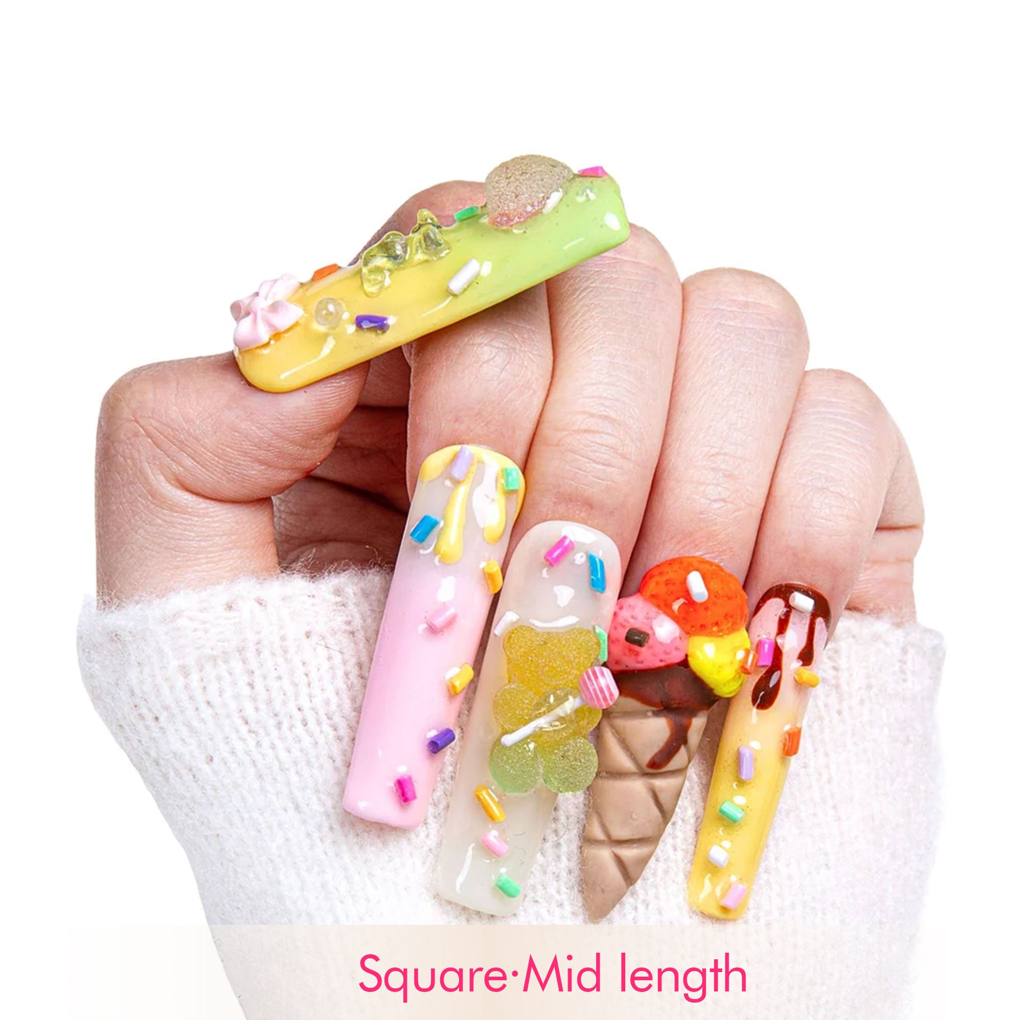 Ice Cream Handmade Nails H110