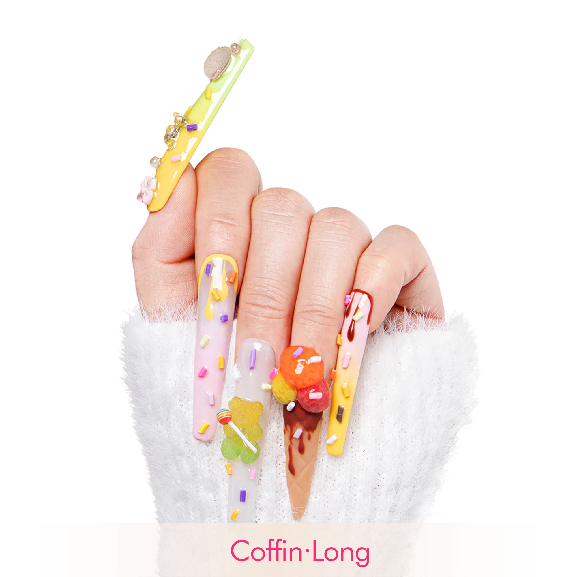 Ice Cream Handmade Nails H110