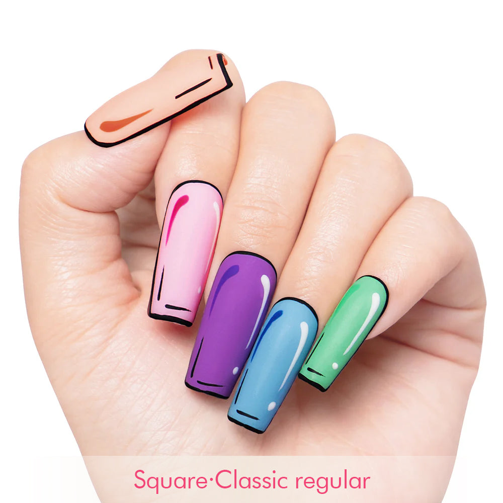 Colorful Pop Handmade Nails H116