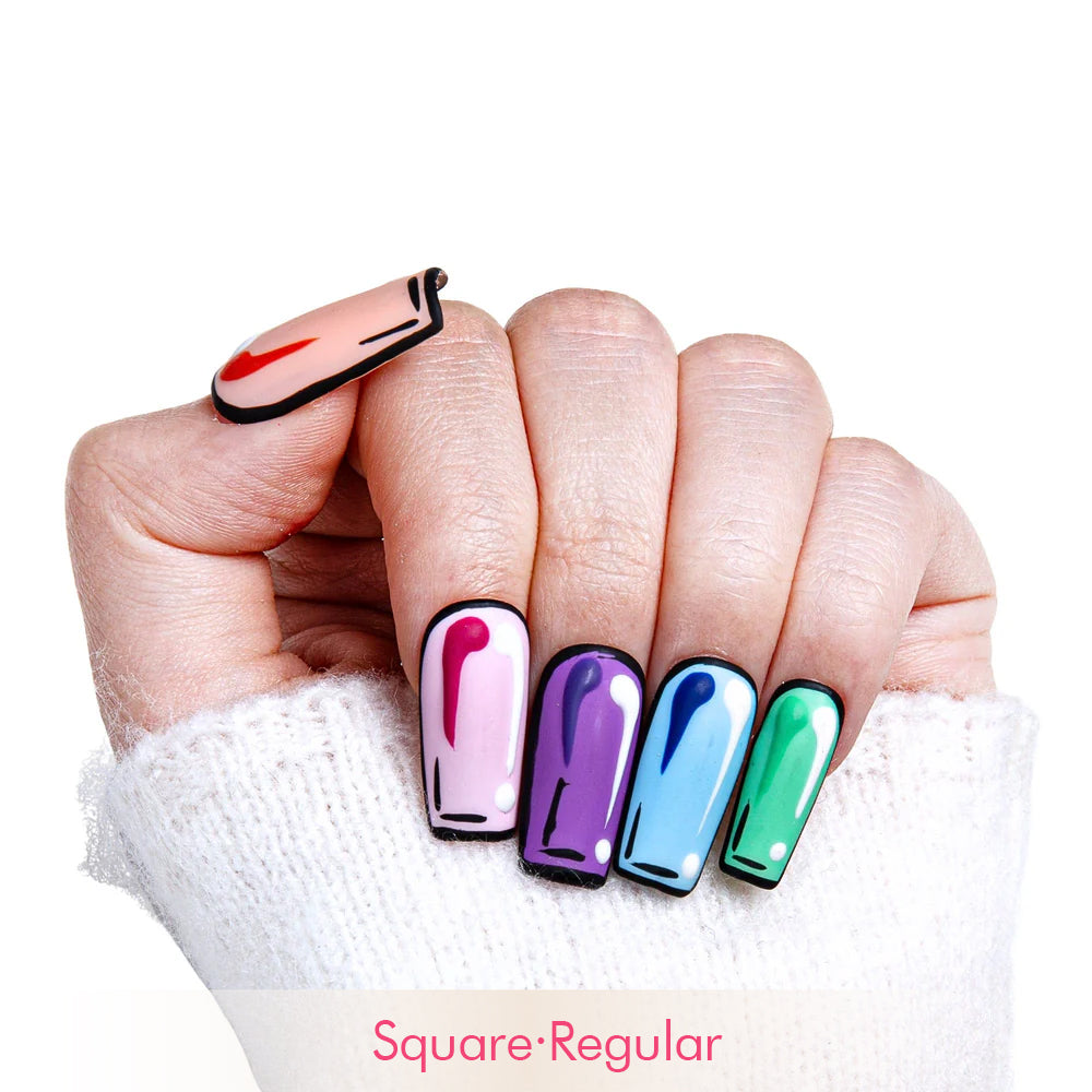 Colorful Pop Handmade Nails H116