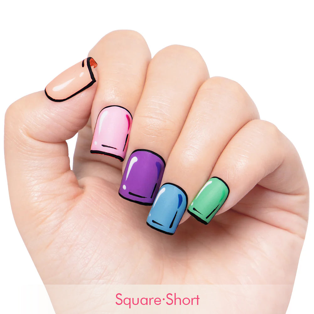 Colorful Pop Handmade Nails H116